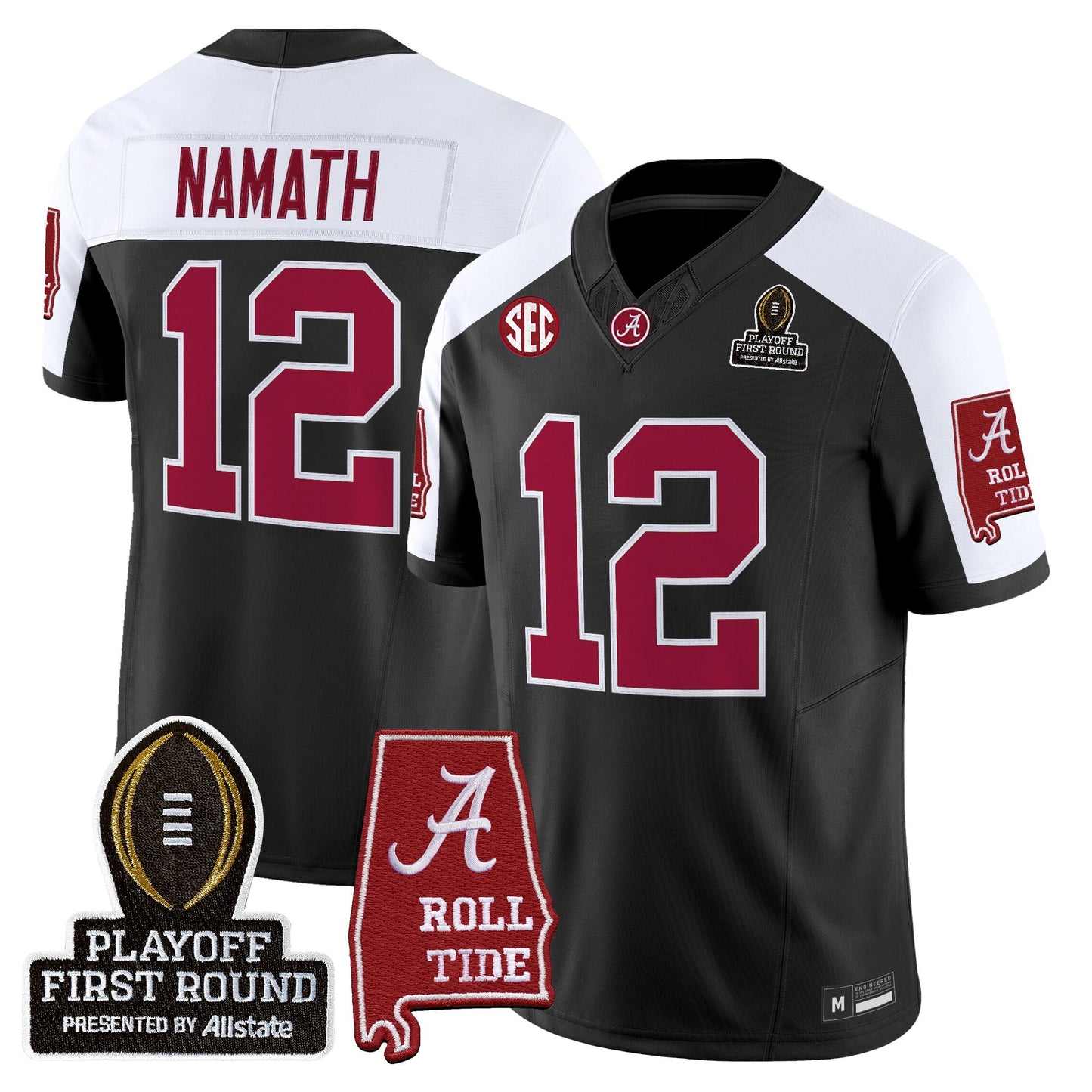 Men's Alabama Crimson Tide 2025 Playoff First Round Vapor Limited Jersey - All Stitched