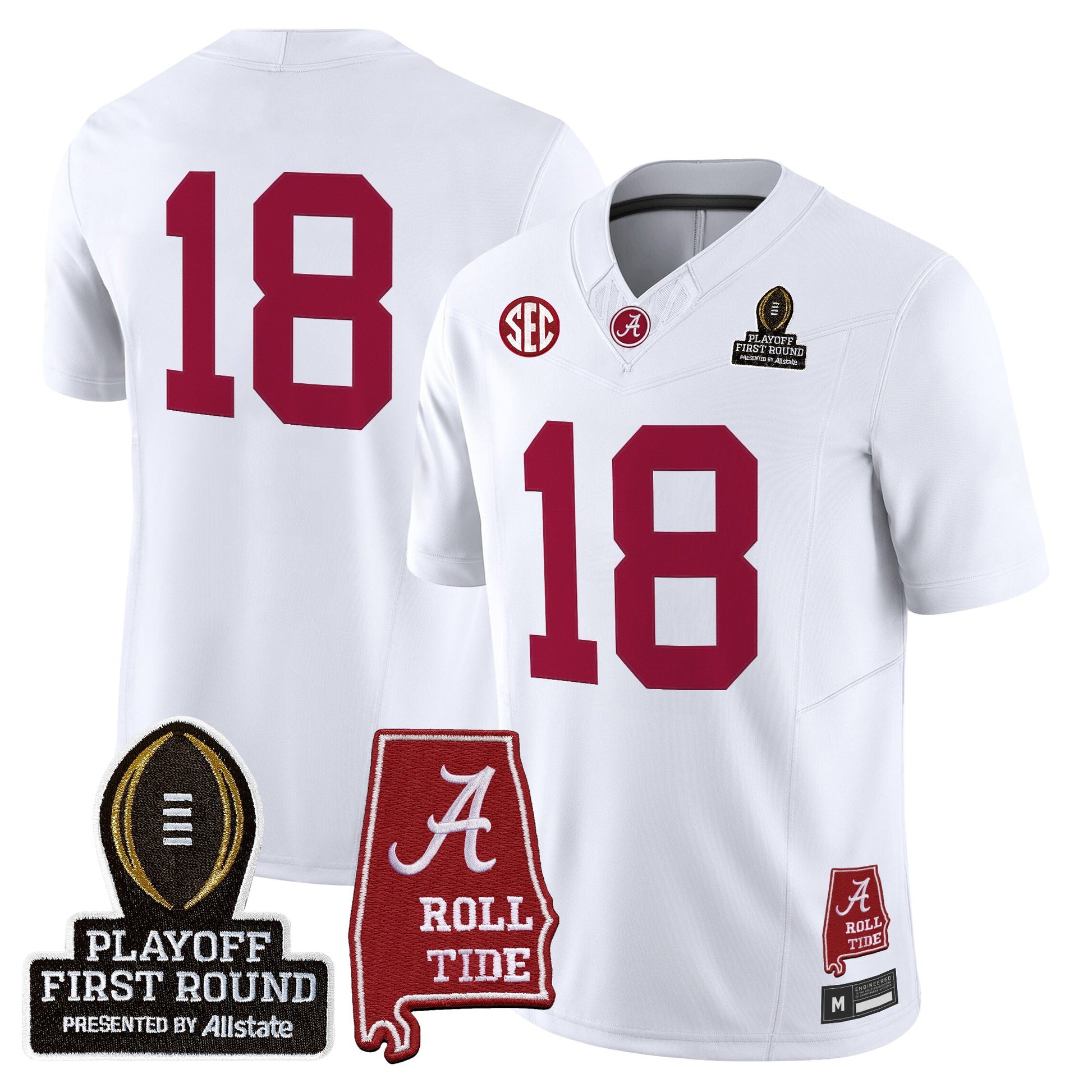 Men's Alabama Crimson Tide 2025 Playoff First Round Vapor Limited Jersey - All Stitched