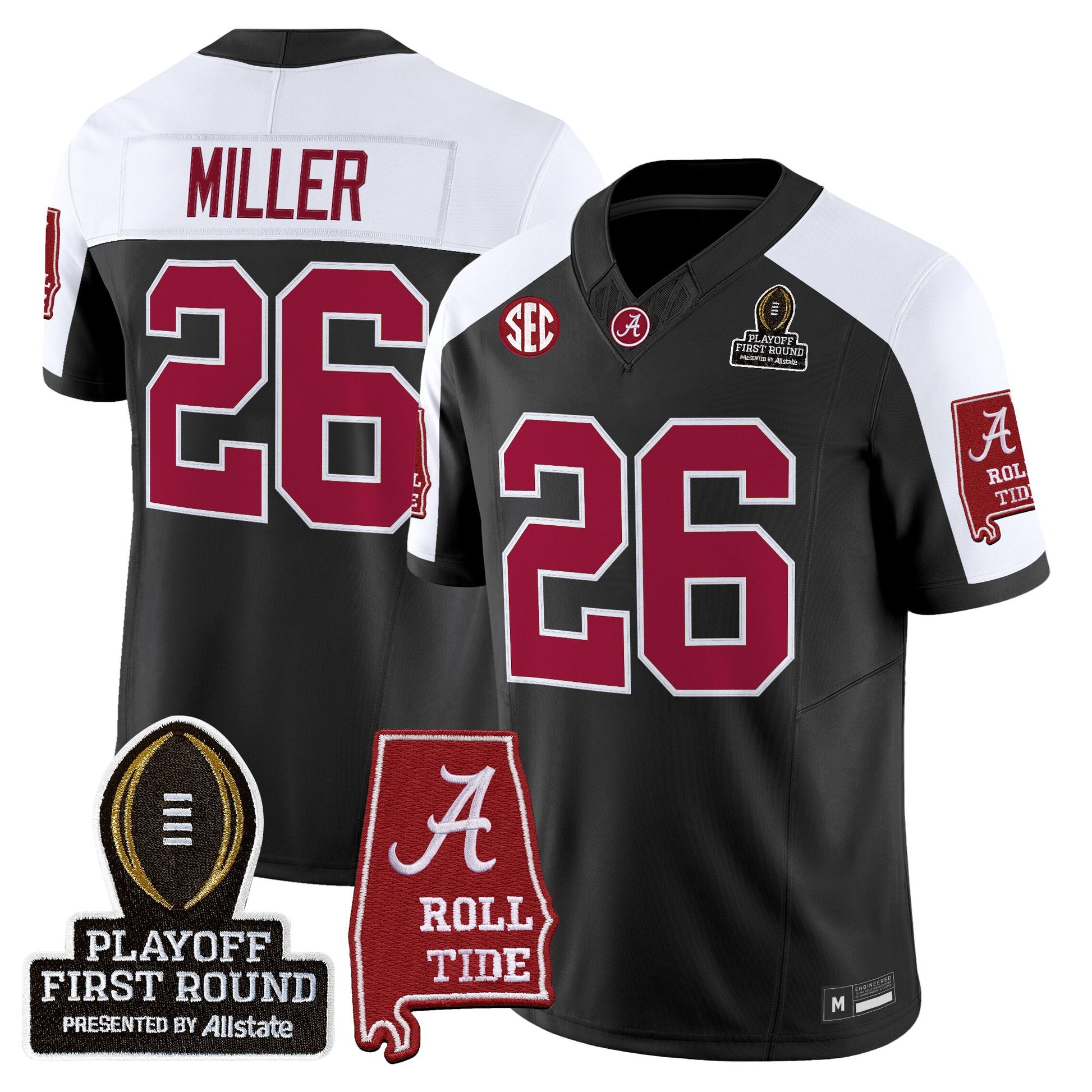Men's Alabama Crimson Tide 2025 Playoff First Round Vapor Limited Jersey - All Stitched