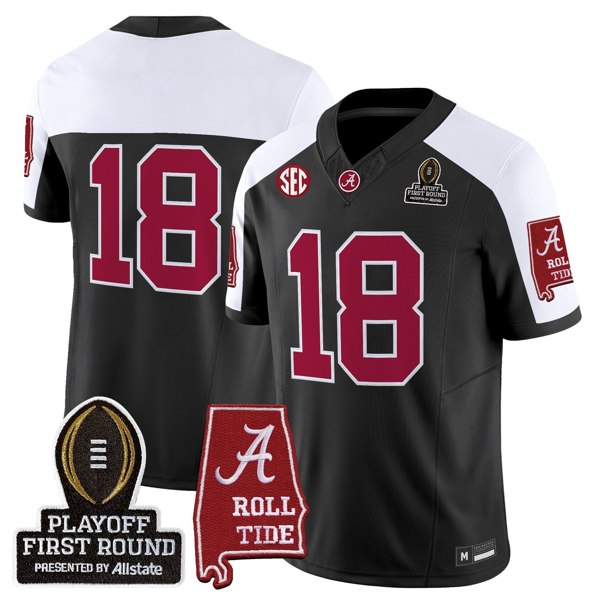 Men's Alabama Crimson Tide 2025 Playoff First Round Vapor Limited Jersey - All Stitched