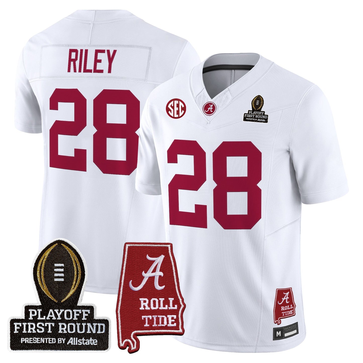 Men's Alabama Crimson Tide 2025 Playoff First Round Vapor Limited Jersey - All Stitched
