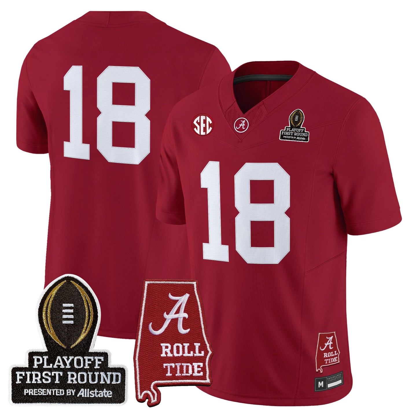 Men's Alabama Crimson Tide 2025 Playoff First Round Vapor Limited Jersey - All Stitched