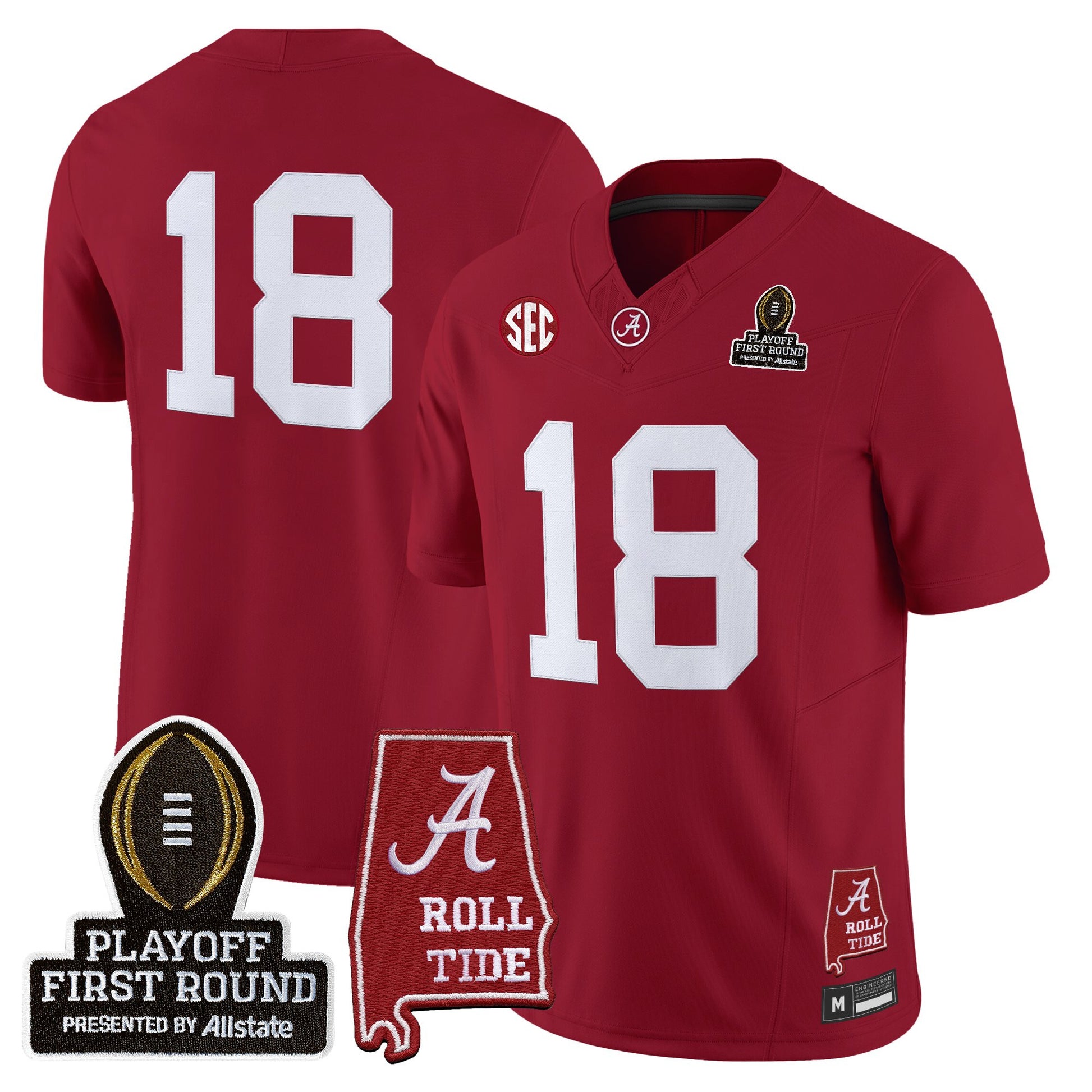 Men's Alabama Crimson Tide 2025 Playoff First Round Vapor Limited Jersey - All Stitched