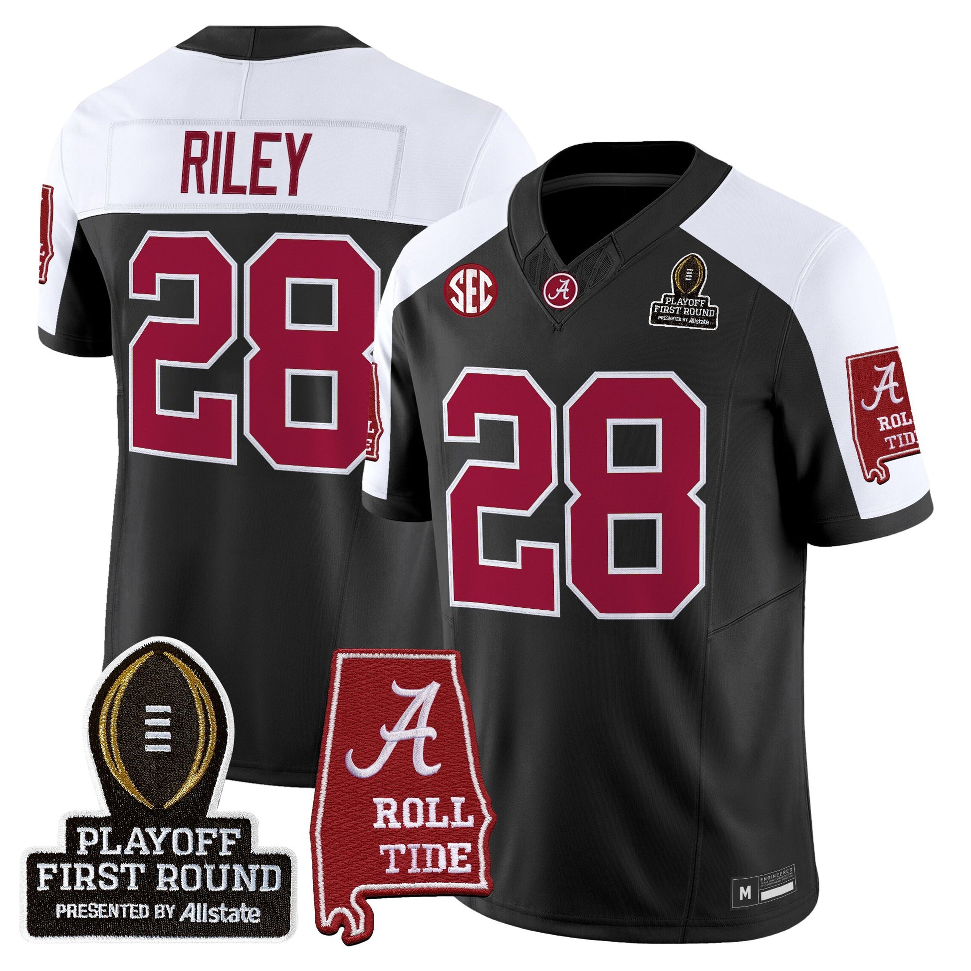 Men's Alabama Crimson Tide 2025 Playoff First Round Vapor Limited Jersey - All Stitched
