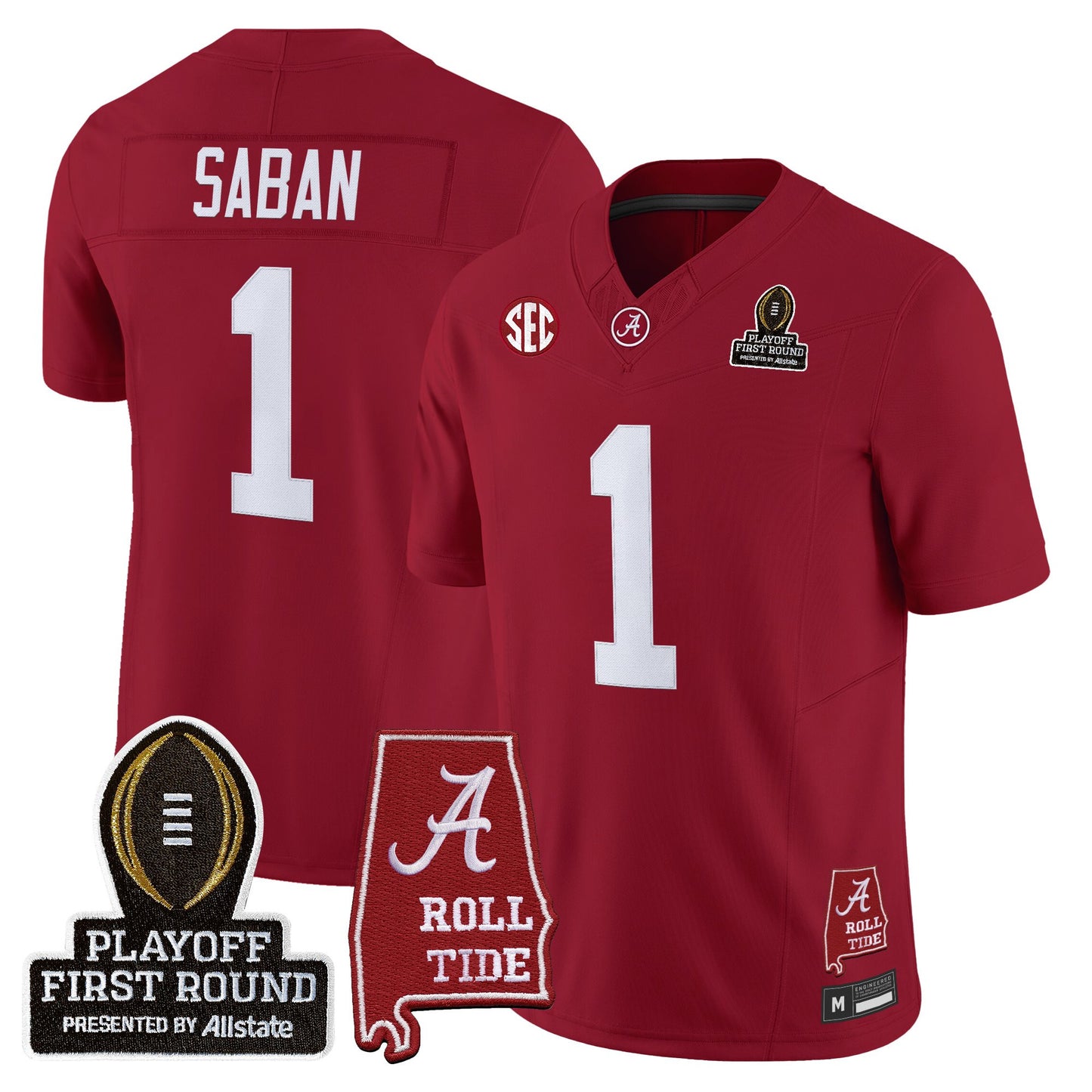 Men's Alabama Crimson Tide 2025 Playoff First Round Vapor Limited Jersey - All Stitched