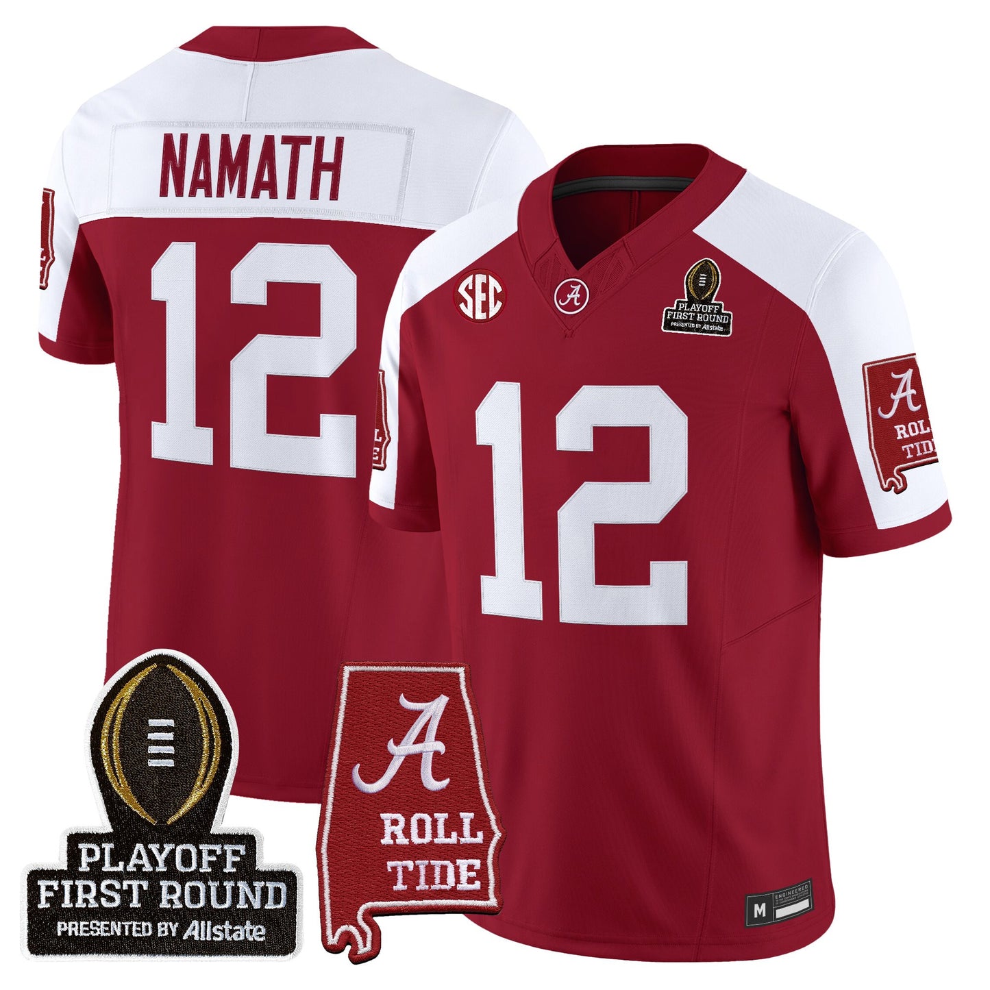 Men's Alabama Crimson Tide 2025 Playoff First Round Vapor Limited Jersey - All Stitched