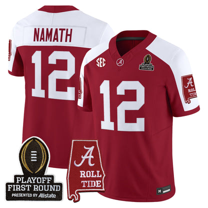 Men's Alabama Crimson Tide 2025 Playoff First Round Vapor Limited Jersey - All Stitched