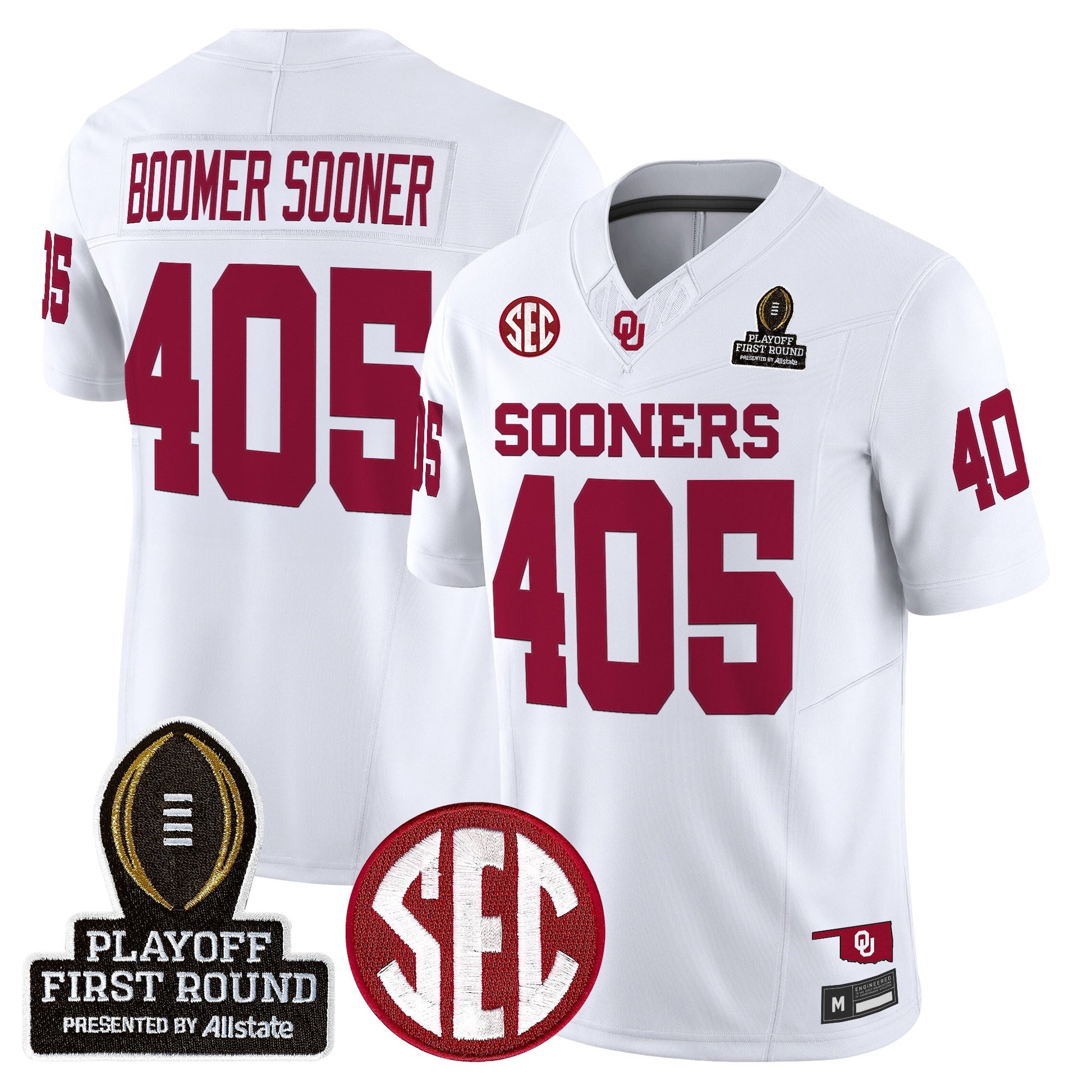 Men's Oklahoma Sooners 2025 Playoff First Round Vapor Limited Jersey - All Stitched