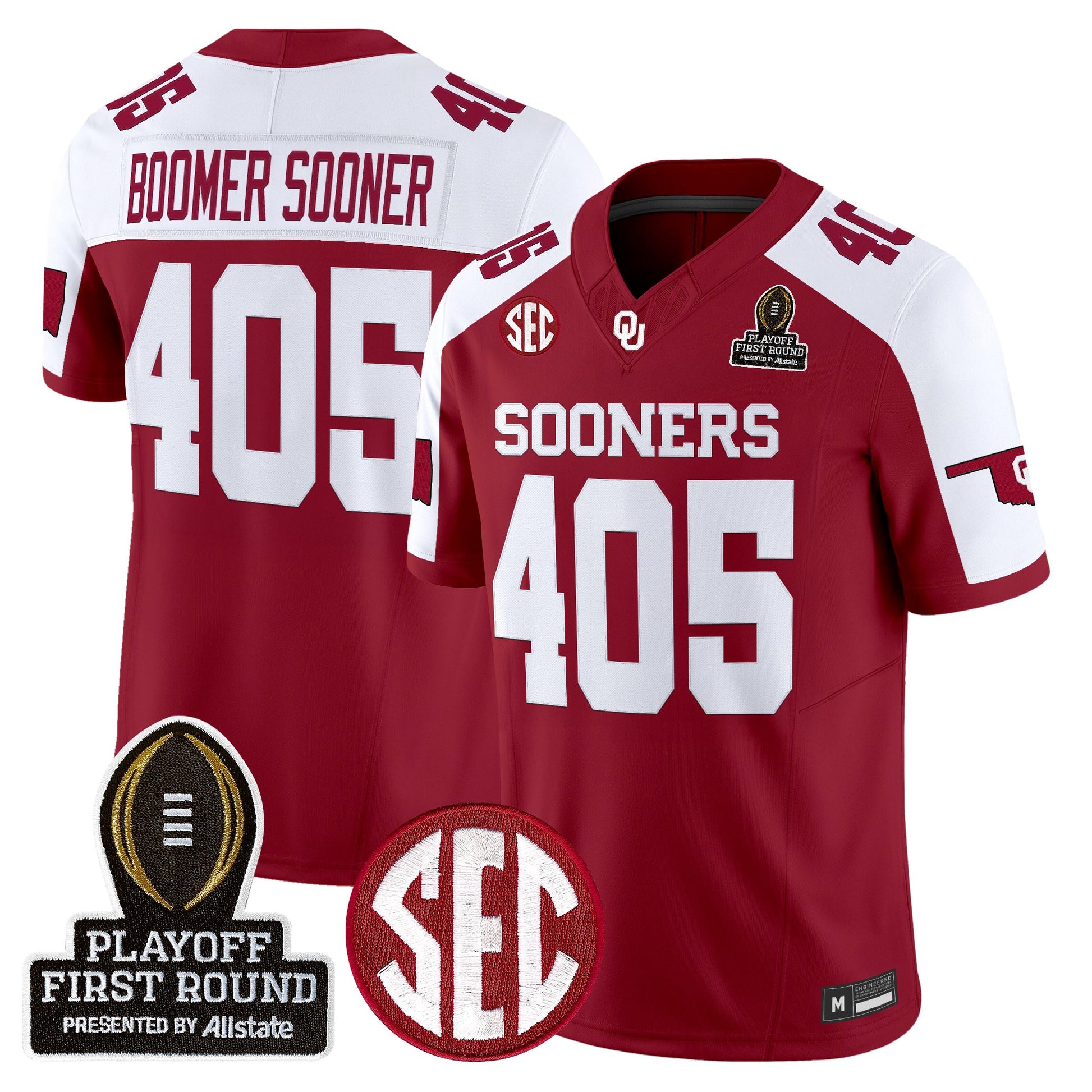 Men's Oklahoma Sooners 2025 Playoff First Round Vapor Limited Jersey - All Stitched
