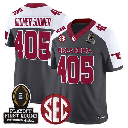 Men's Oklahoma Sooners 2025 Playoff First Round Vapor Limited Jersey - All Stitched