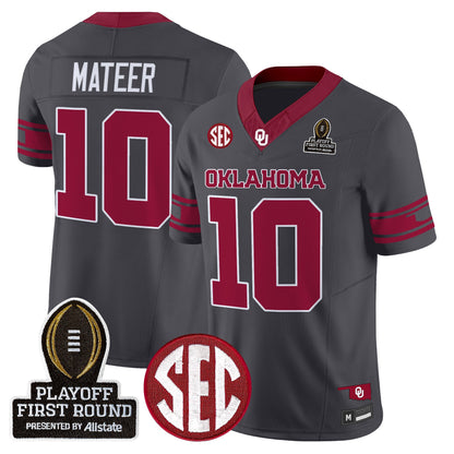 Men's Oklahoma Sooners 2025 Playoff First Round Vapor Limited Jersey - All Stitched