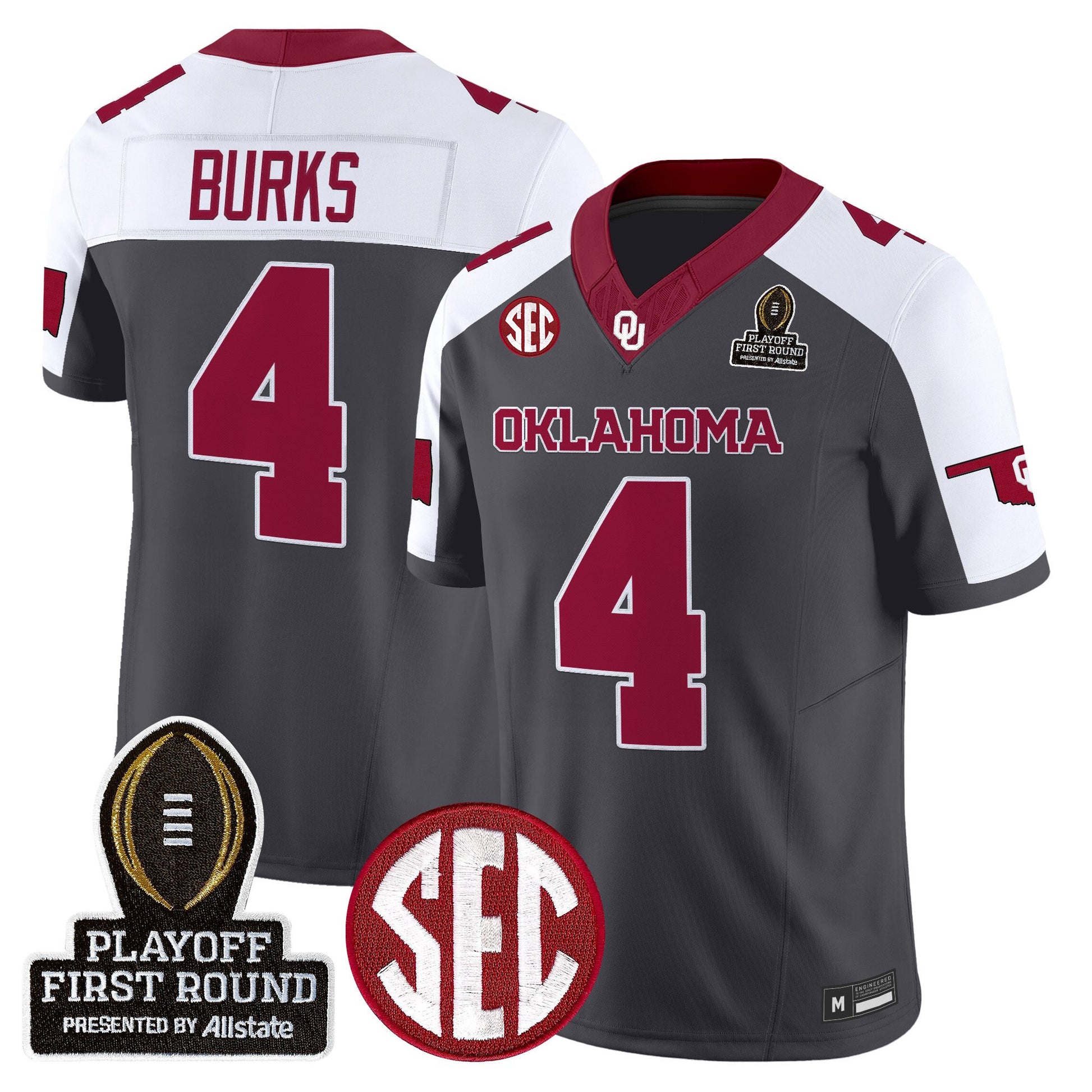 Men's Oklahoma Sooners 2025 Playoff First Round Vapor Limited Jersey - All Stitched