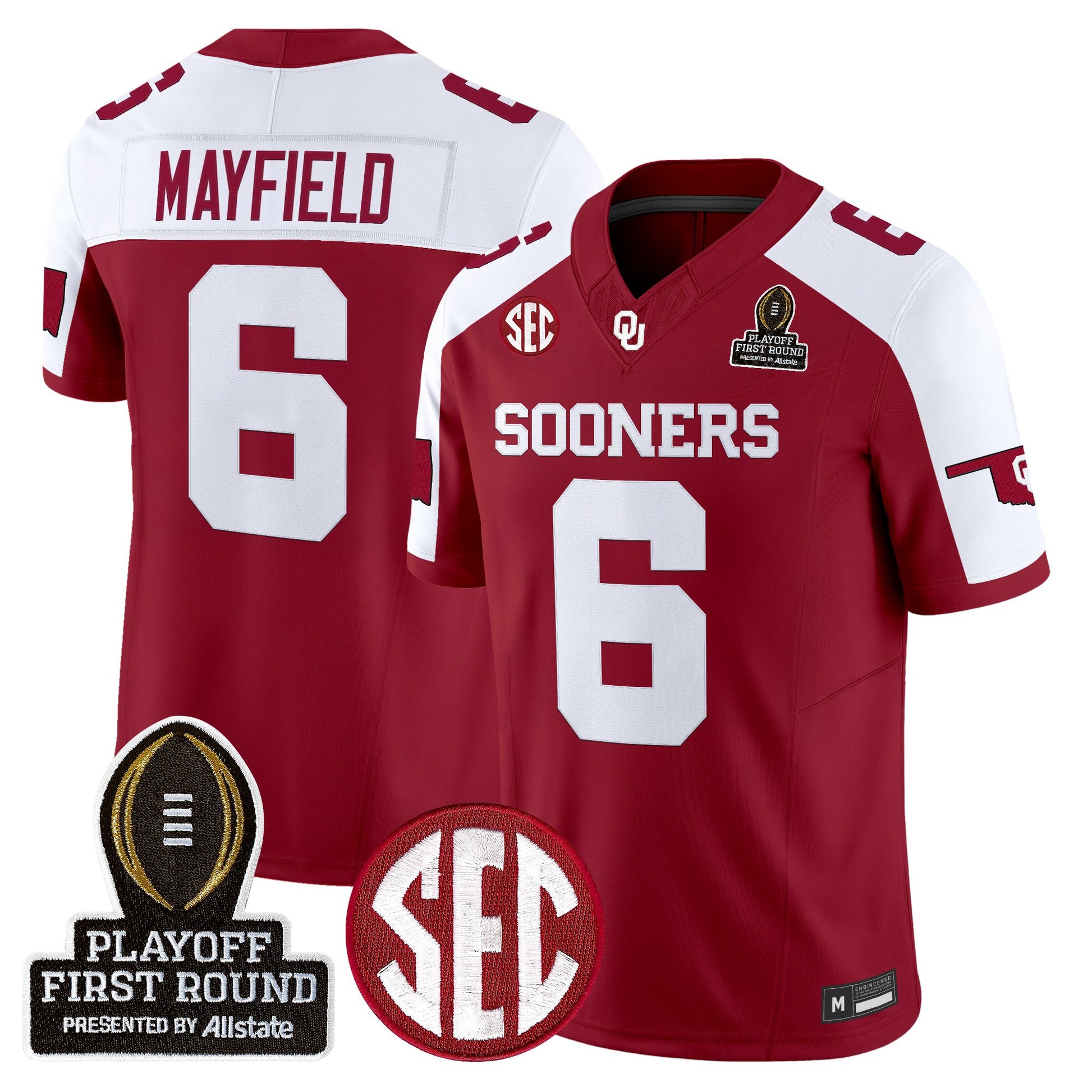 Men's Oklahoma Sooners 2025 Playoff First Round Vapor Limited Jersey - All Stitched