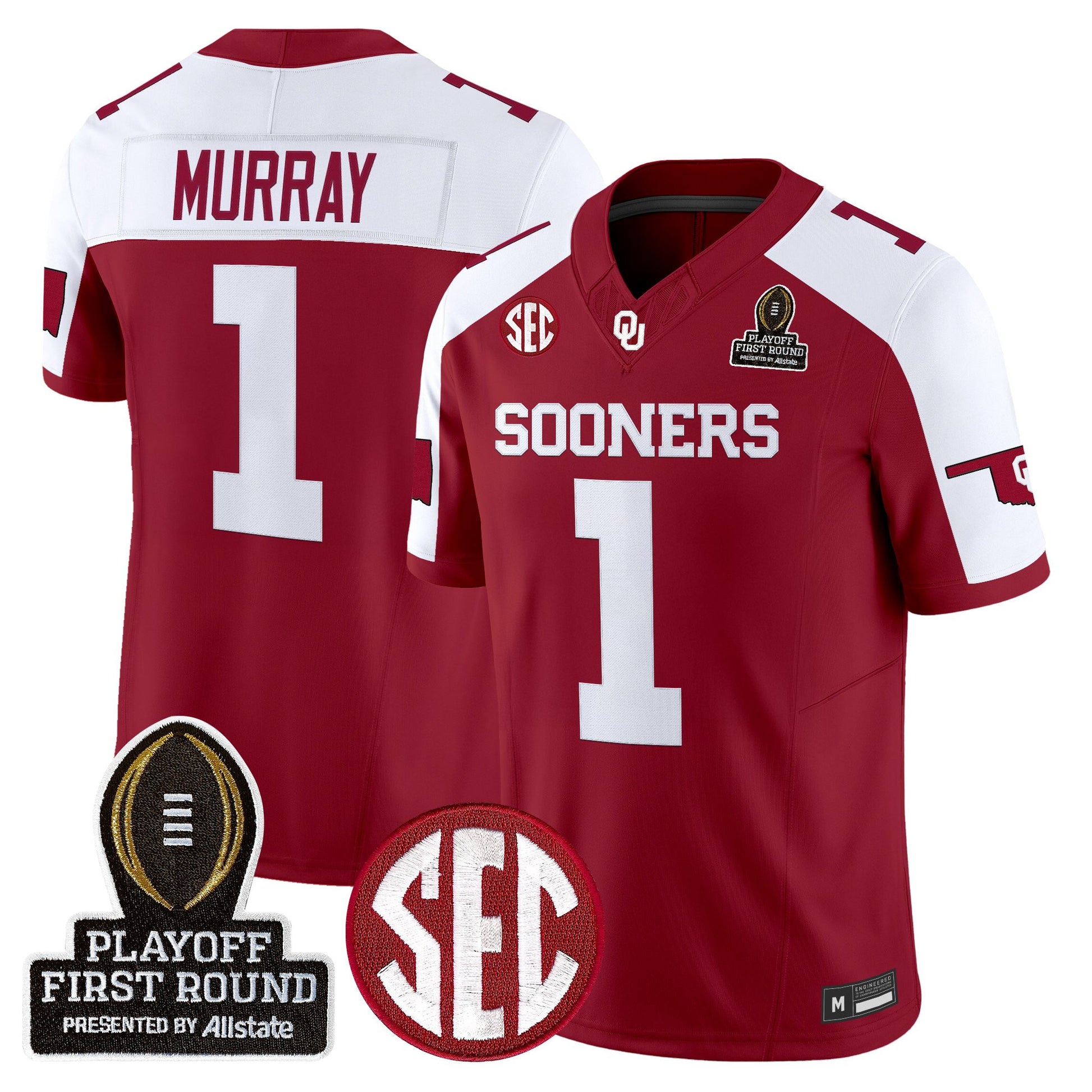 Men's Oklahoma Sooners 2025 Playoff First Round Vapor Limited Jersey - All Stitched