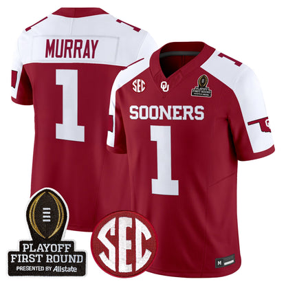 Men's Oklahoma Sooners 2025 Playoff First Round Vapor Limited Jersey - All Stitched