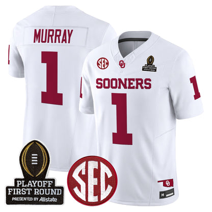 Men's Oklahoma Sooners 2025 Playoff First Round Vapor Limited Jersey - All Stitched