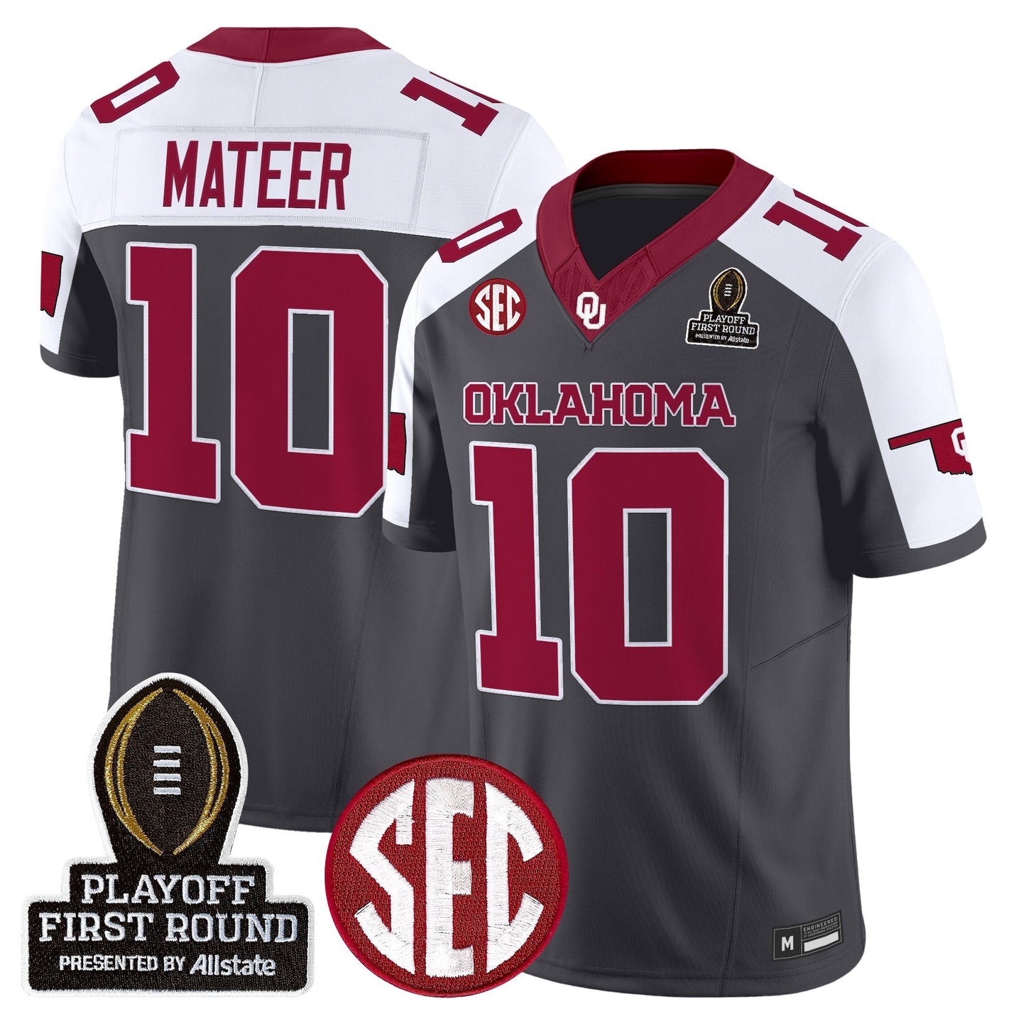 Men's Oklahoma Sooners 2025 Playoff First Round Vapor Limited Jersey - All Stitched
