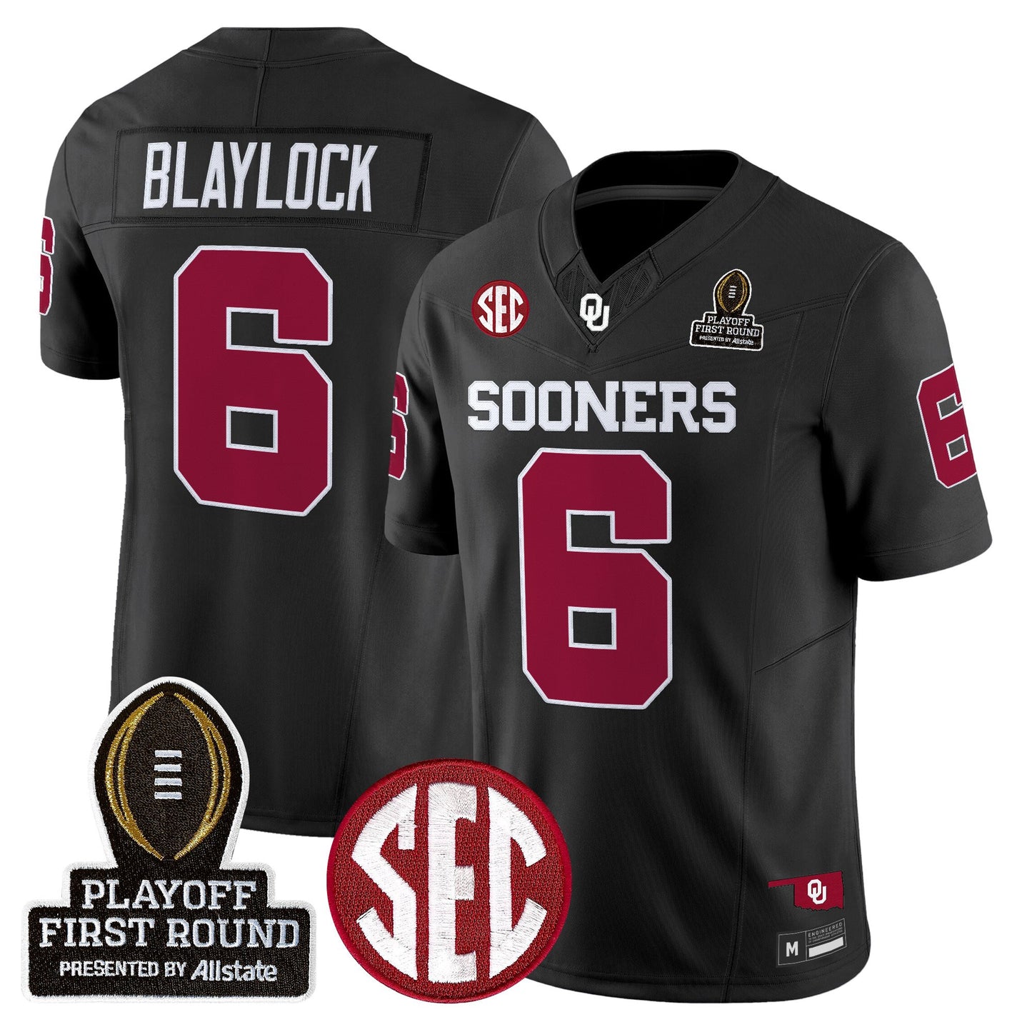 Men's Oklahoma Sooners 2025 Playoff First Round Vapor Limited Jersey - All Stitched