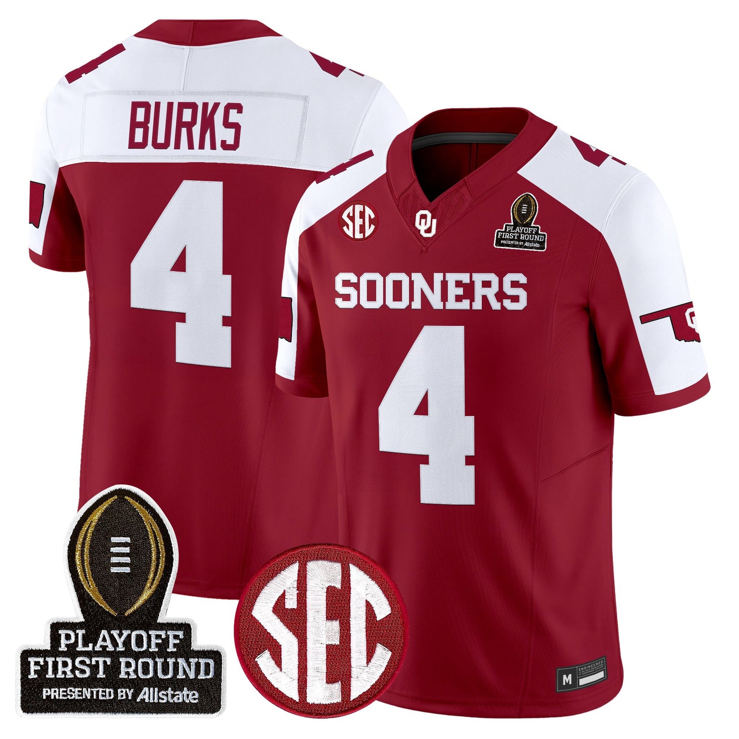 Men's Oklahoma Sooners 2025 Playoff First Round Vapor Limited Jersey - All Stitched