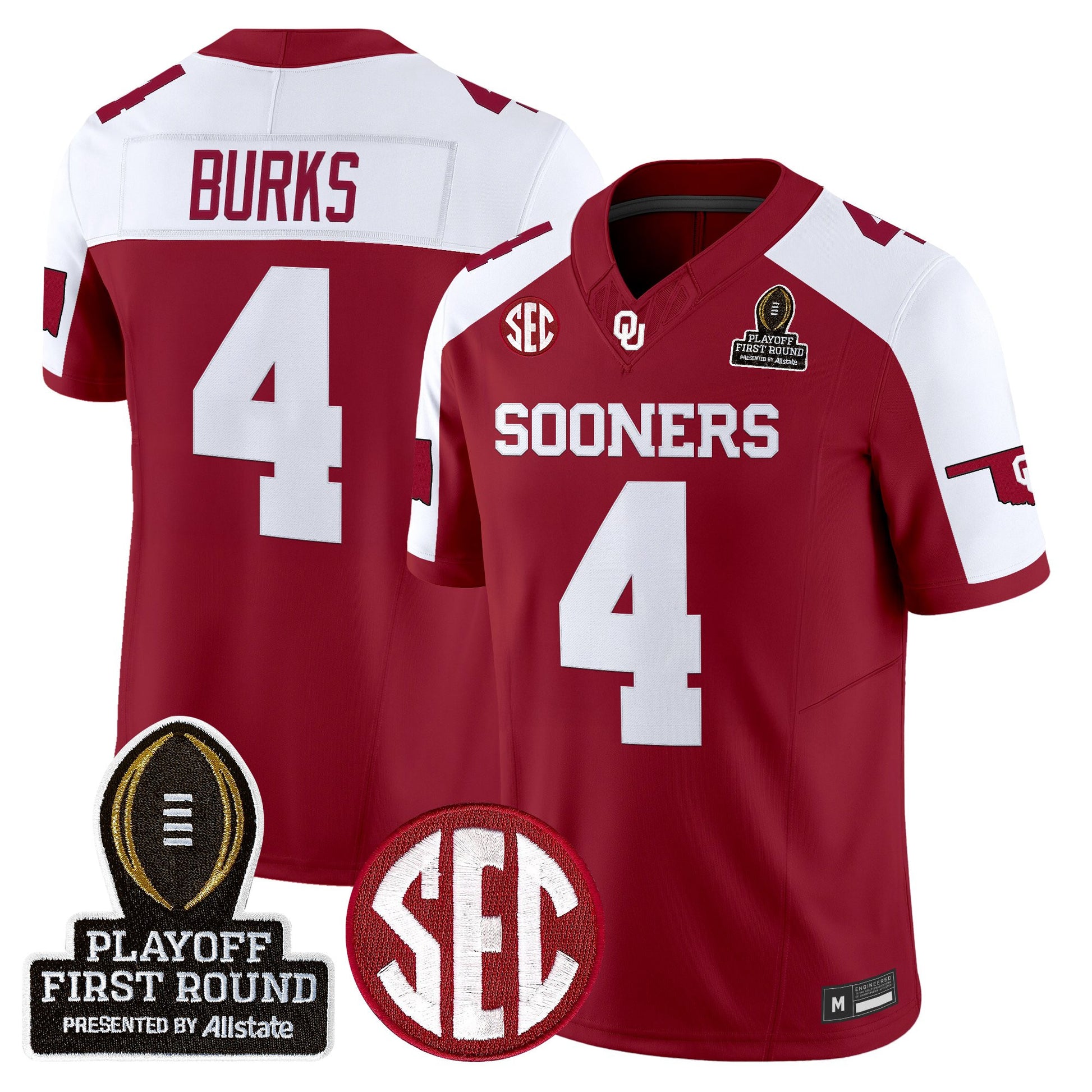 Men's Oklahoma Sooners 2025 Playoff First Round Vapor Limited Jersey - All Stitched