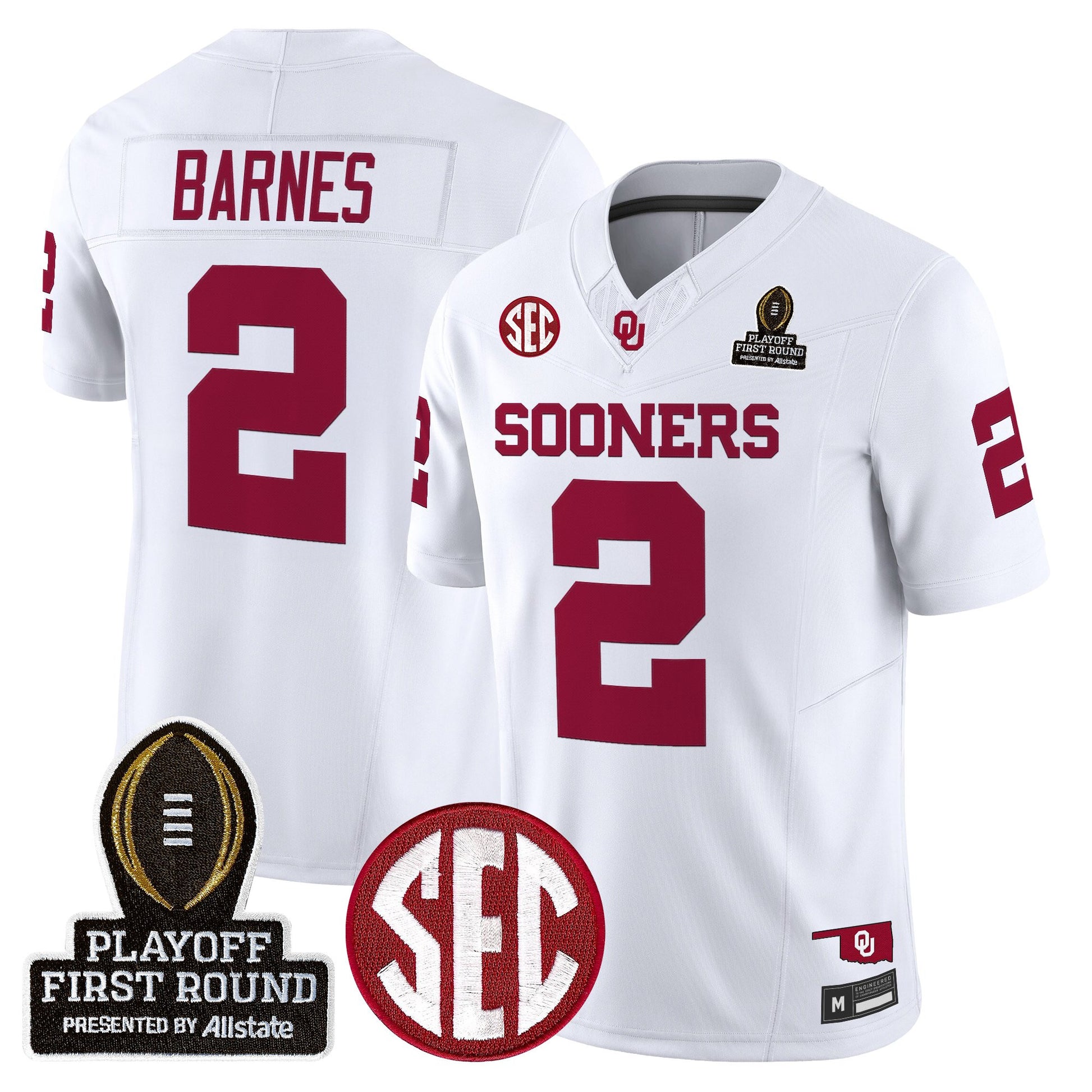 Men's Oklahoma Sooners 2025 Playoff First Round Vapor Limited Jersey - All Stitched