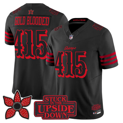 San Francisco 49ers 'Rivalries x Stranger Things Edition' Vapor Limited Jersey - All Stitched