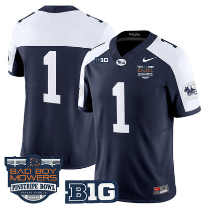Men's Penn State Nittany Lions Throwback Vapor Limited Jersey - Pinstripe Bowl Patch - All Stitched
