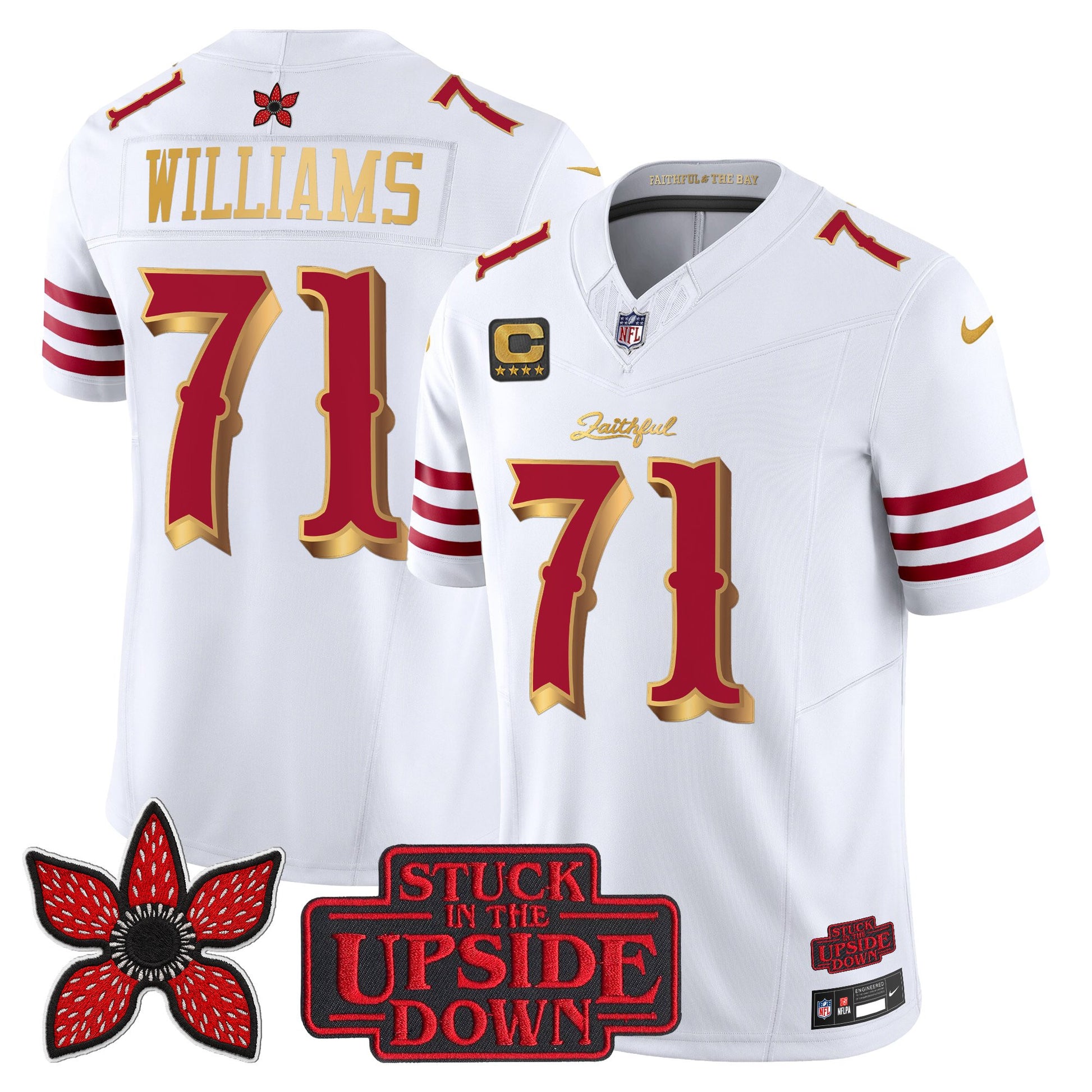 Men's San Francisco 49ers 'Rivalries x Stranger Things' Vapor Limited Jersey - All Stitched