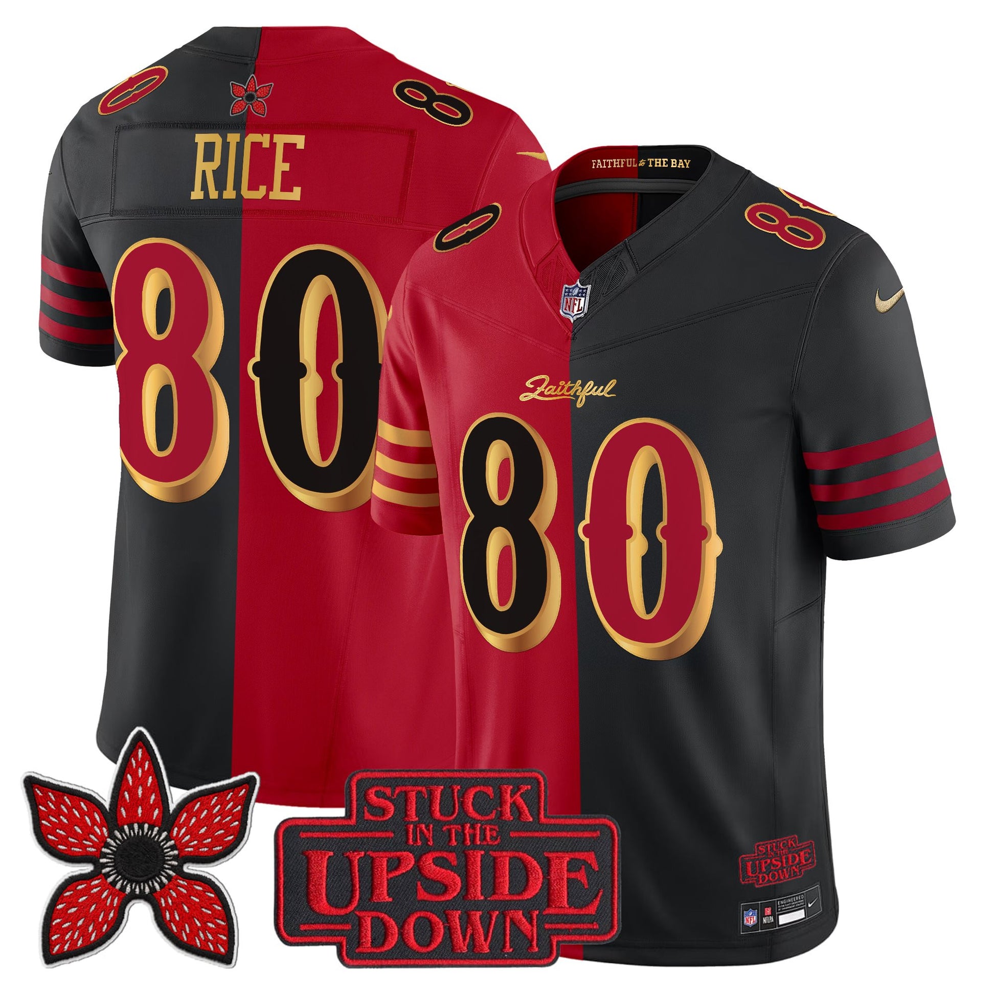 Men's San Francisco 49ers 'Rivalries x Stranger Things' Vapor Limited Jersey - All Stitched