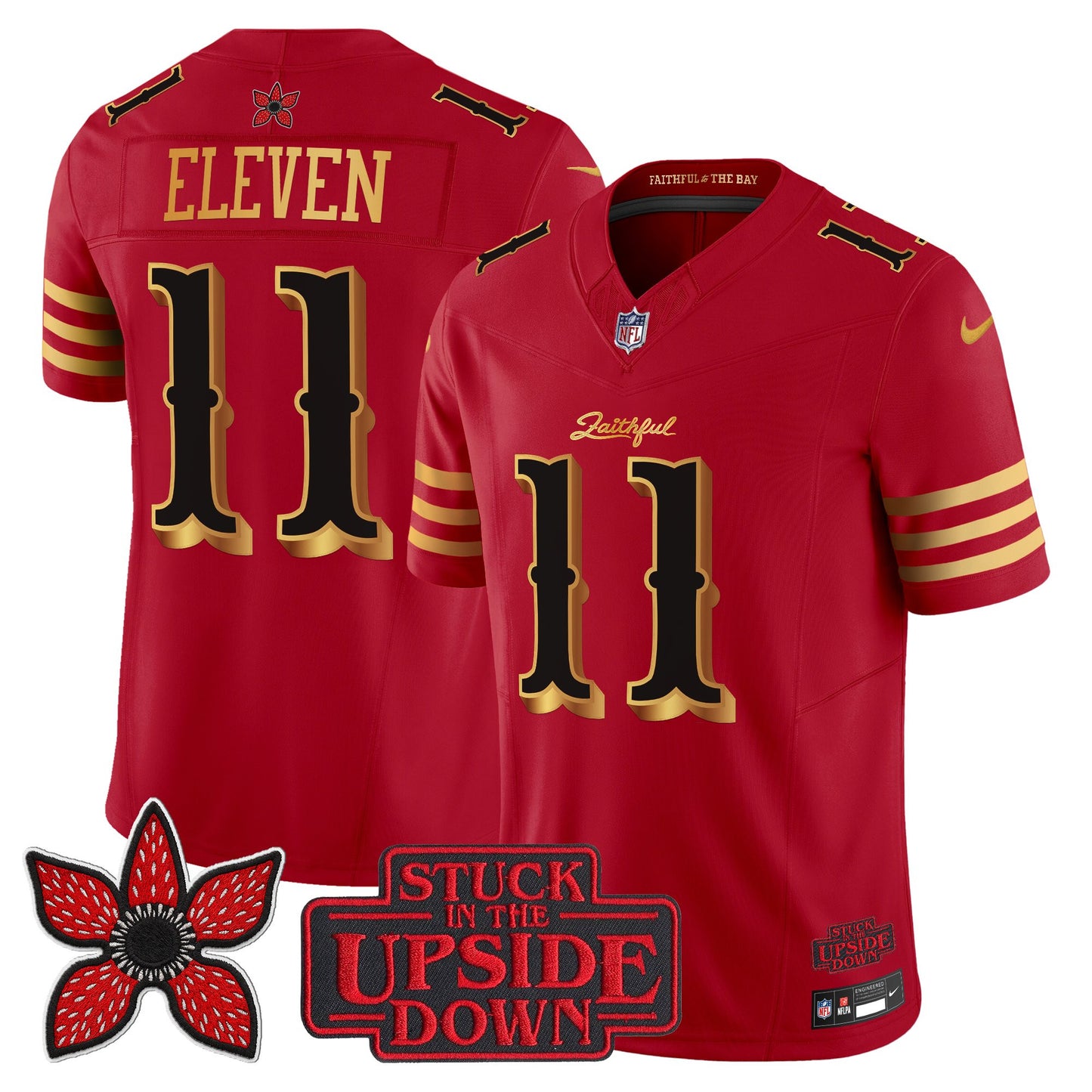 Men's San Francisco 49ers 'Rivalries x Stranger Things' Vapor Limited Jersey - All Stitched