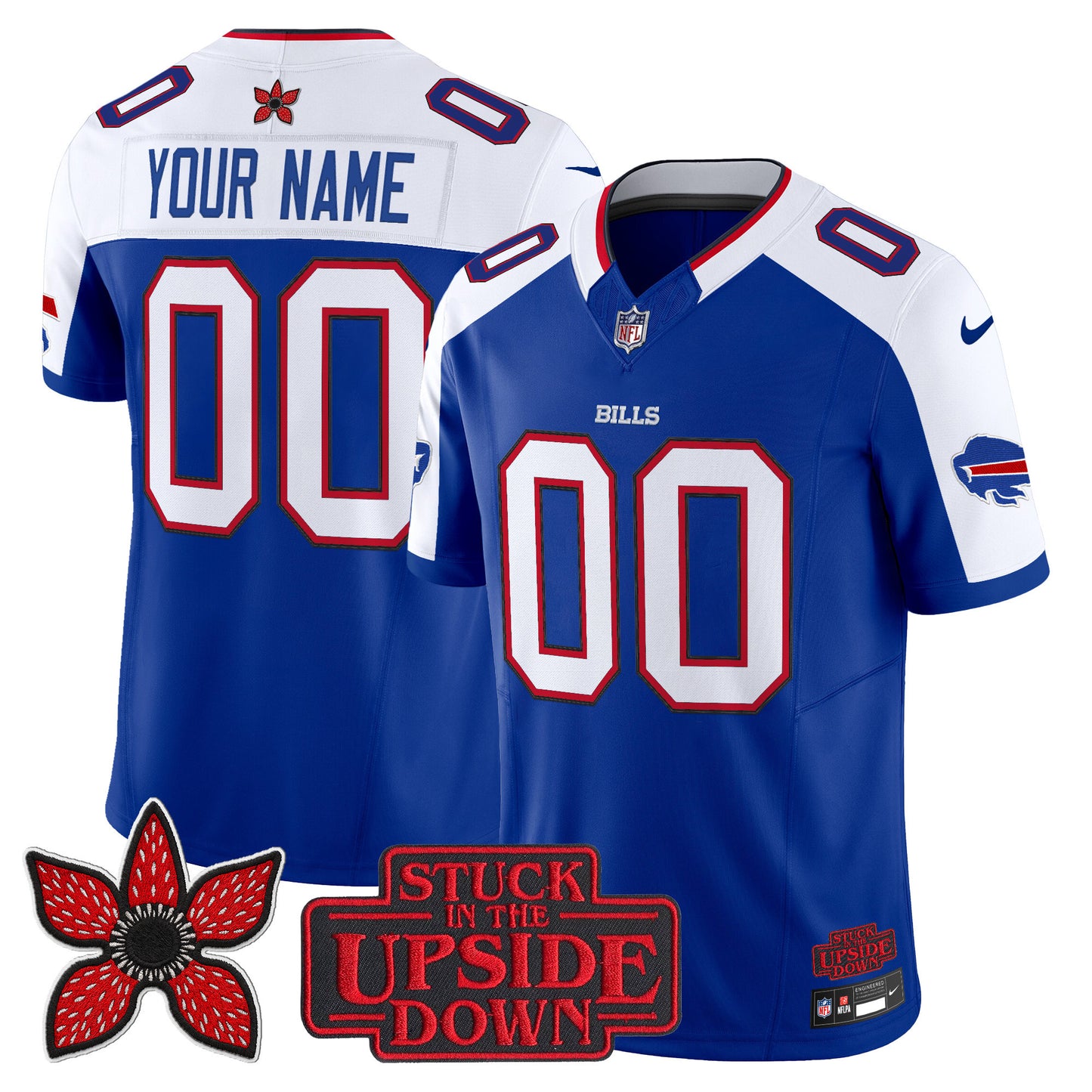 Buffalo Bills 'Stranger Things Edition' Vapor Limited Custom Jersey V2 - All Stitched