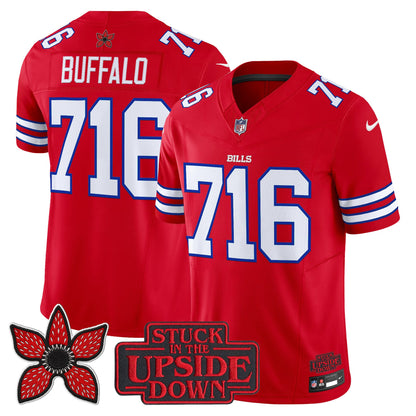 Men's Buffalo Bills 'Stranger Things Edition' Vapor Limited Jersey V2 - All Stitched