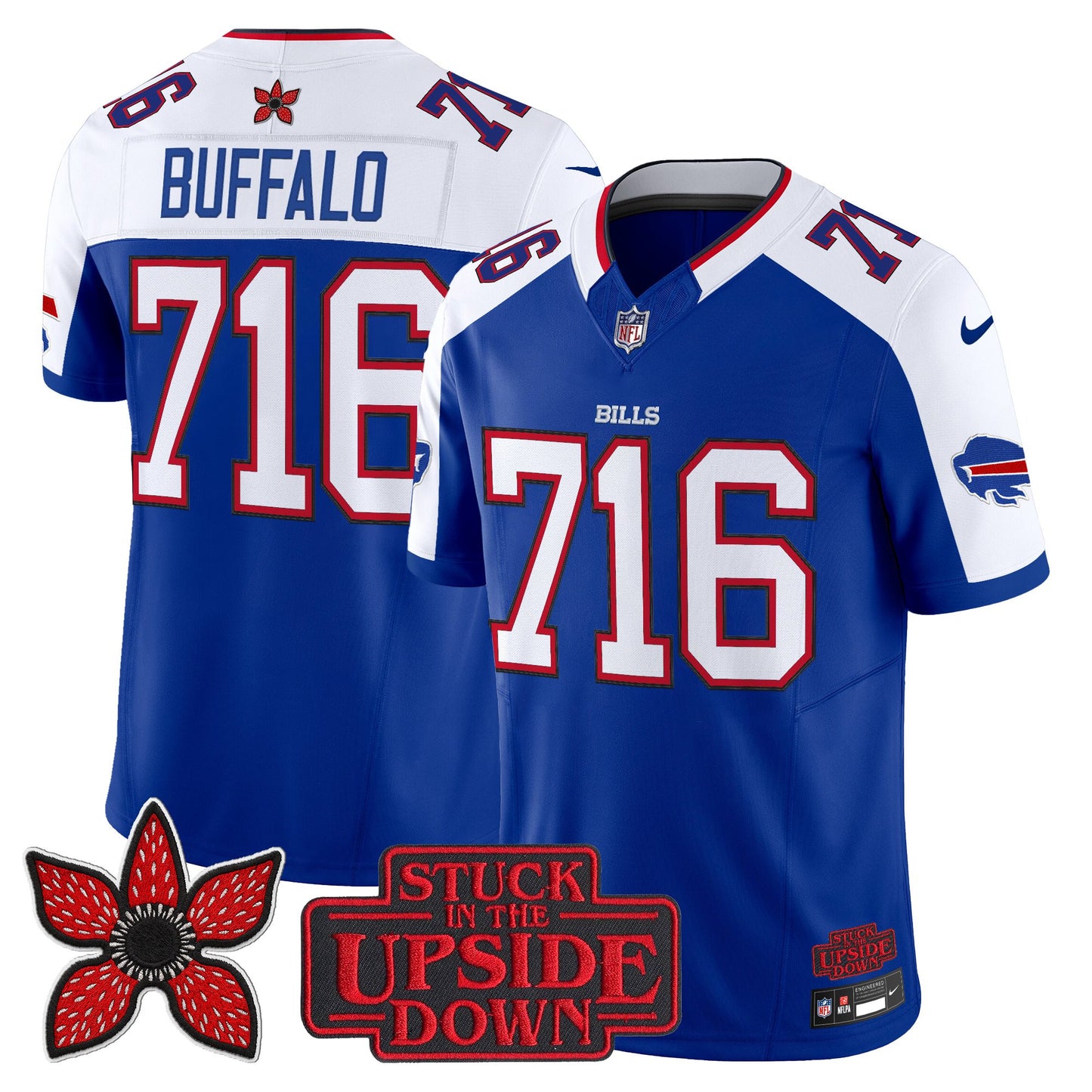 Men's Buffalo Bills 'Stranger Things Edition' Vapor Limited Jersey V2 - All Stitched