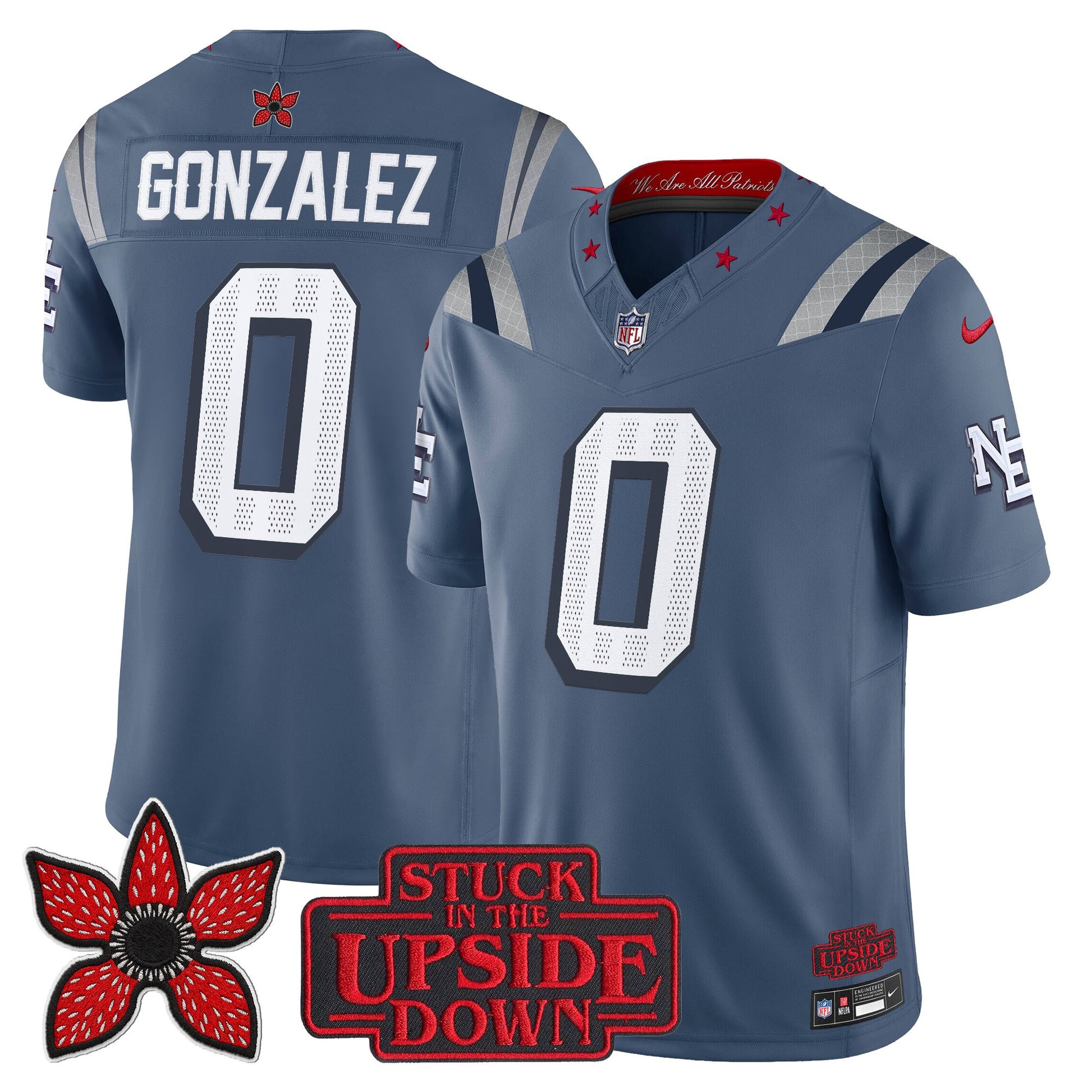 Men's New England Patriots 'Stranger Things Edition' Vapor Limited Jersey V2 - All Stitched