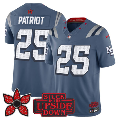 Men's New England Patriots 'Stranger Things Edition' Vapor Limited Jersey V2 - All Stitched