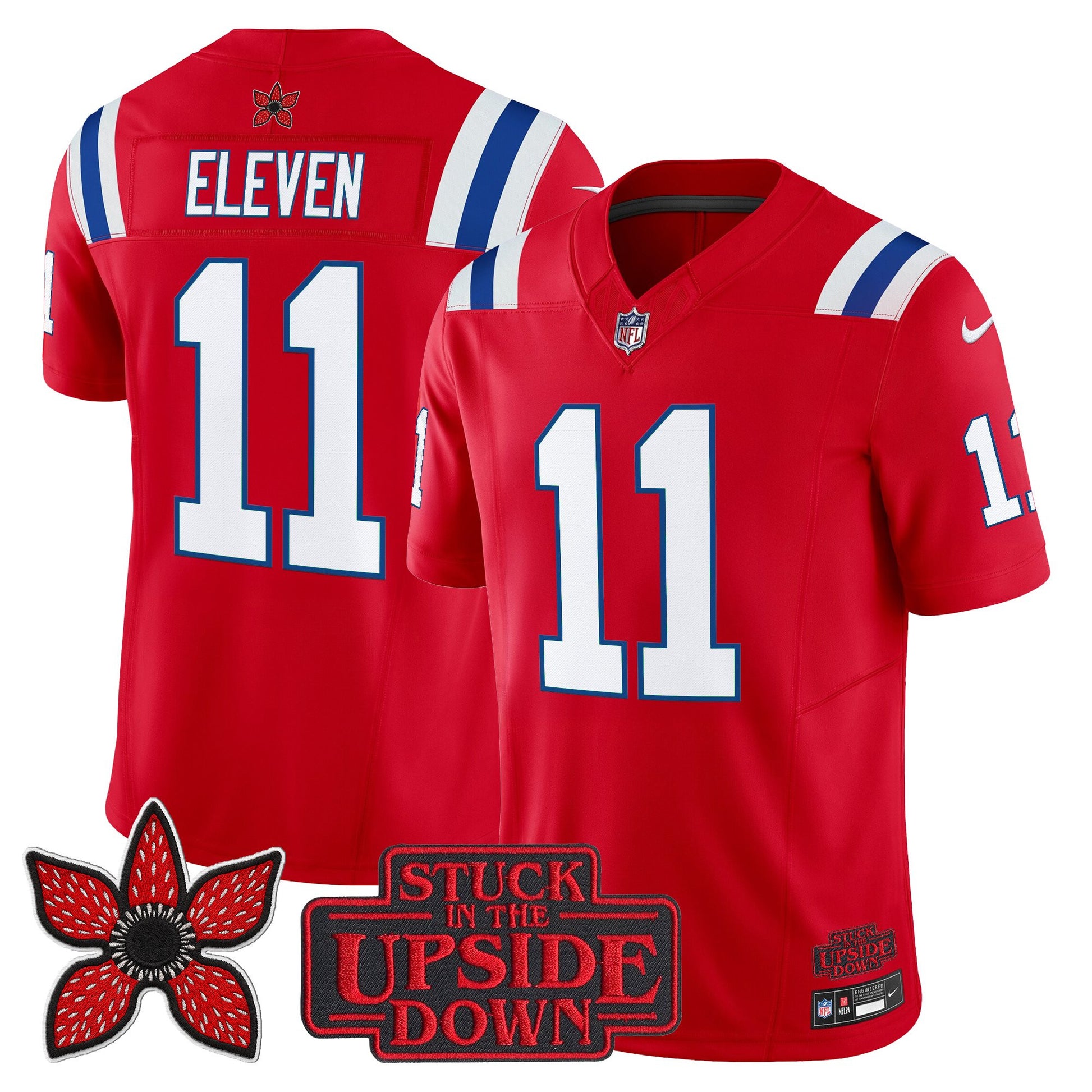Men's New England Patriots 'Stranger Things Edition' Vapor Limited Jersey V2 - All Stitched