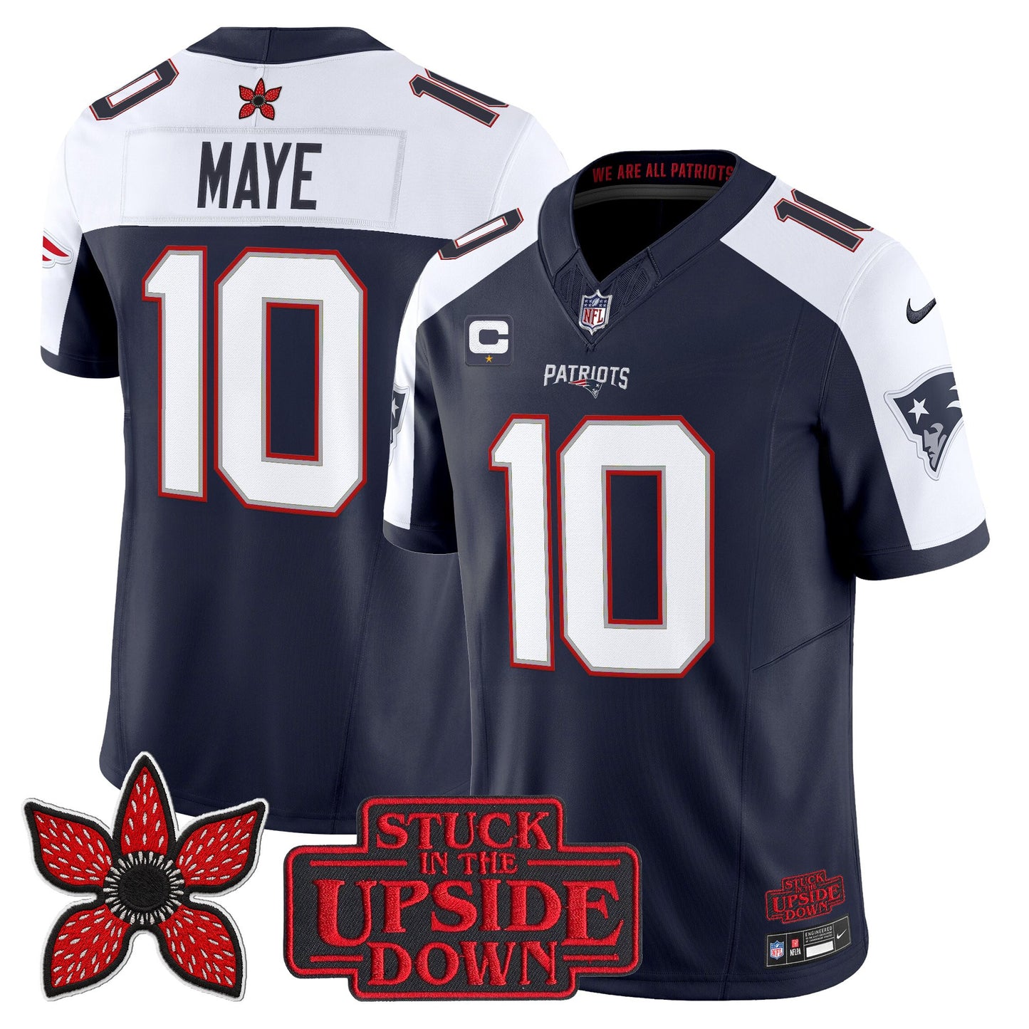 Men's New England Patriots 'Stranger Things Edition' Vapor Limited Jersey V2 - All Stitched
