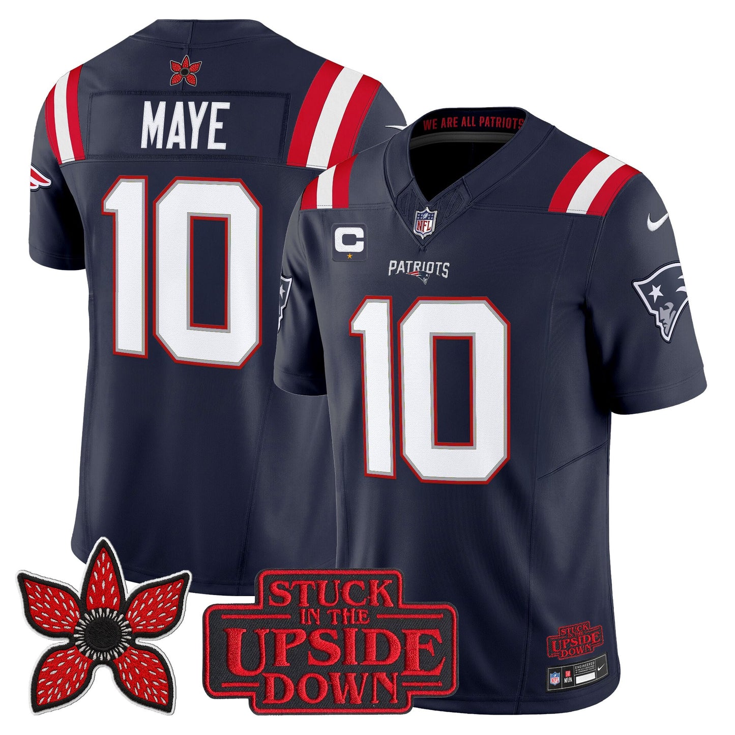 Men's New England Patriots 'Stranger Things Edition' Vapor Limited Jersey V2 - All Stitched