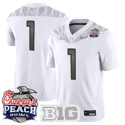 Men's Oregon Ducks 2026 Peach Bowl Vapor Limited Jersey - All Stitched