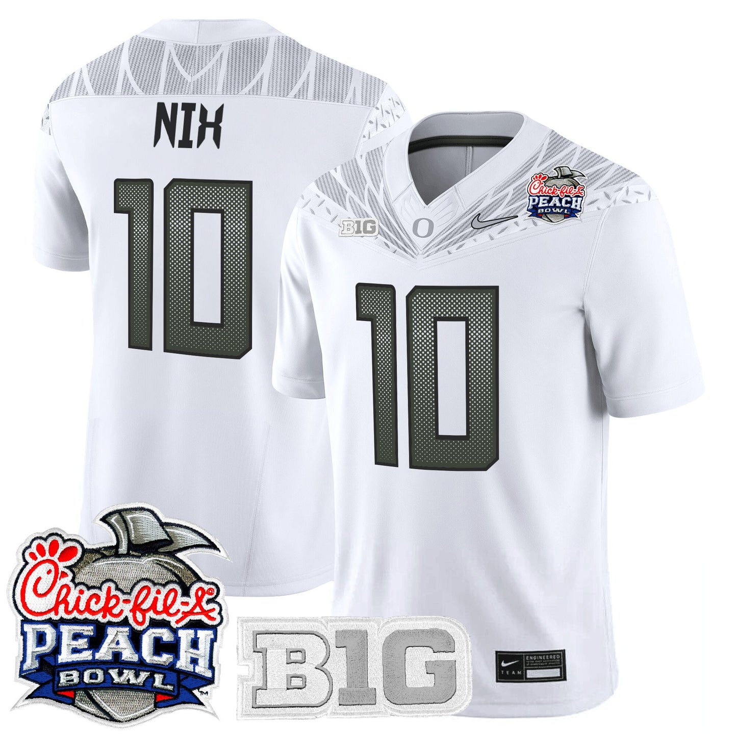 Men's Oregon Ducks 2026 Peach Bowl Vapor Limited Jersey - All Stitched