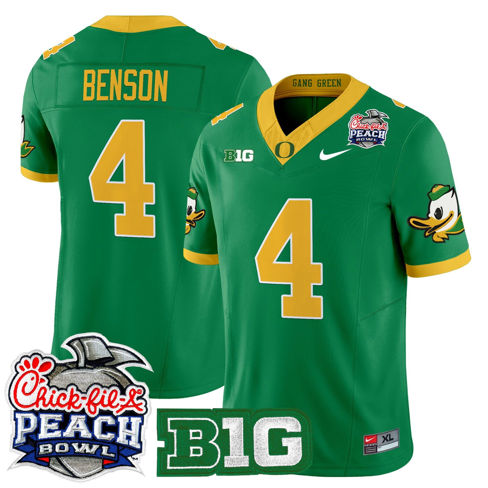 Men's Oregon Ducks 2026 Peach Bowl Vapor Limited Jersey - All Stitched