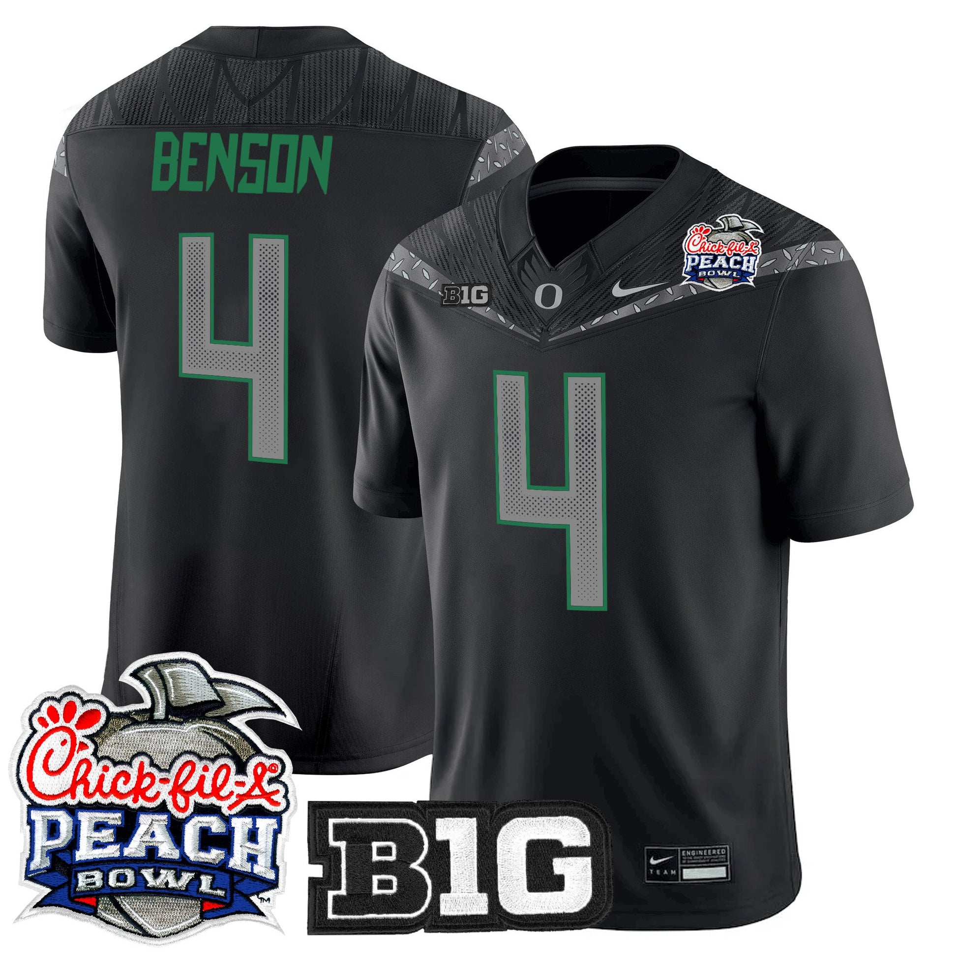 Men's Oregon Ducks 2026 Peach Bowl Vapor Limited Jersey - All Stitched