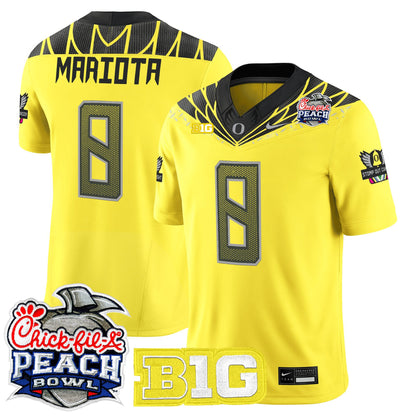 Men's Oregon Ducks 2026 Peach Bowl Vapor Limited Jersey - All Stitched