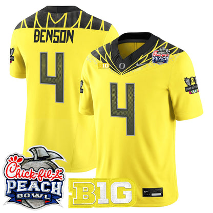Men's Oregon Ducks 2026 Peach Bowl Vapor Limited Jersey - All Stitched