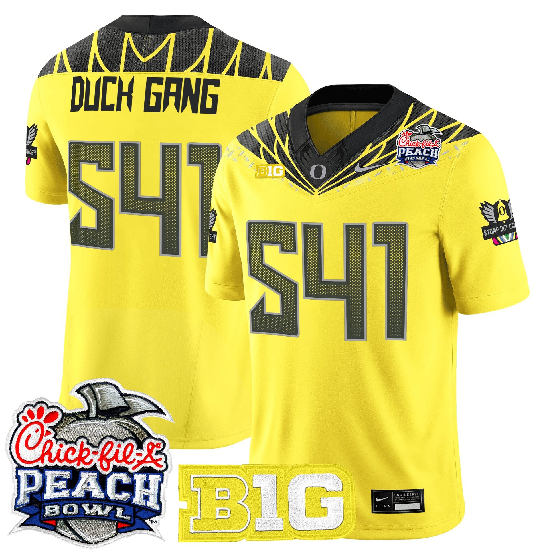 Men's Oregon Ducks 2026 Peach Bowl Vapor Limited Jersey - All Stitched
