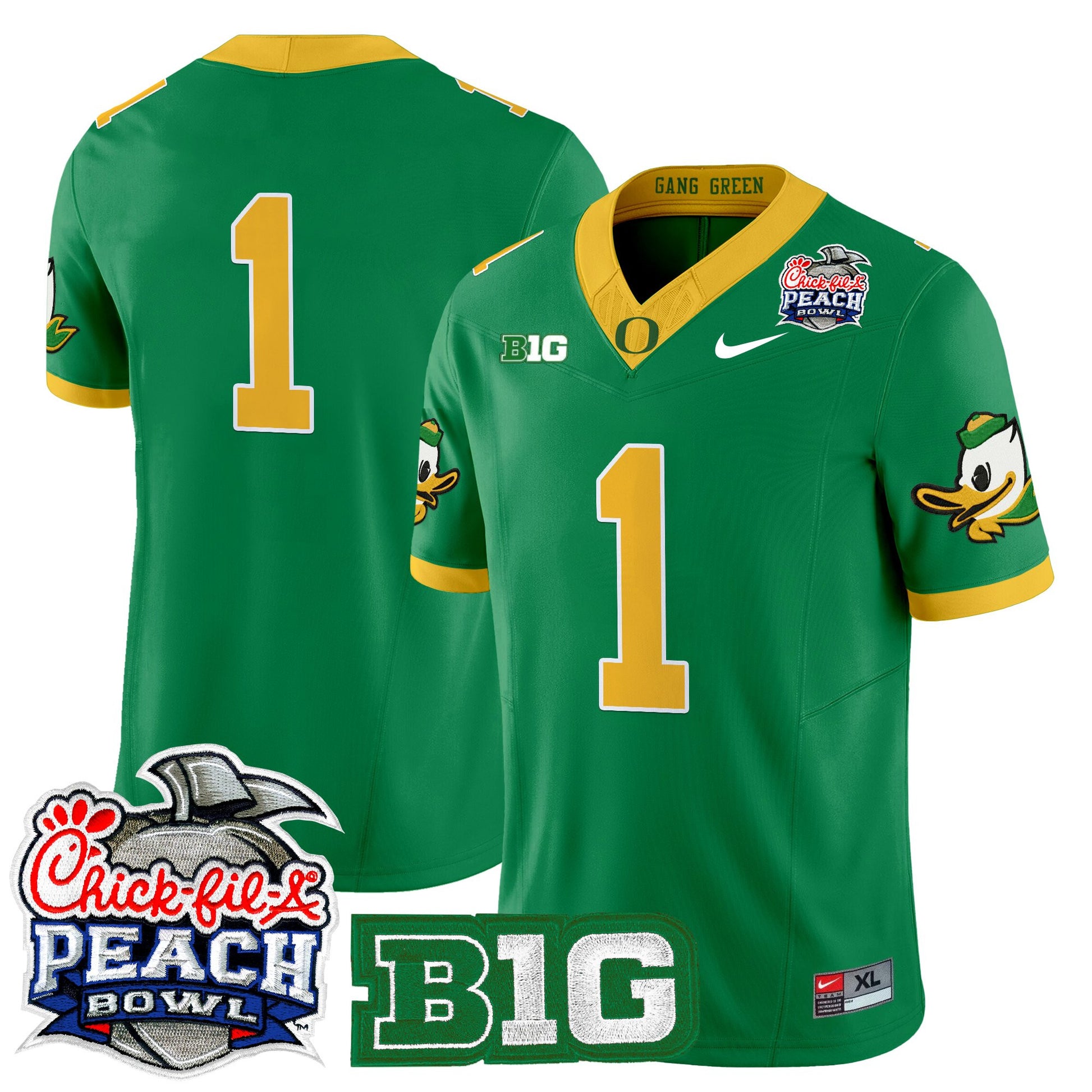Men's Oregon Ducks 2026 Peach Bowl Vapor Limited Jersey - All Stitched