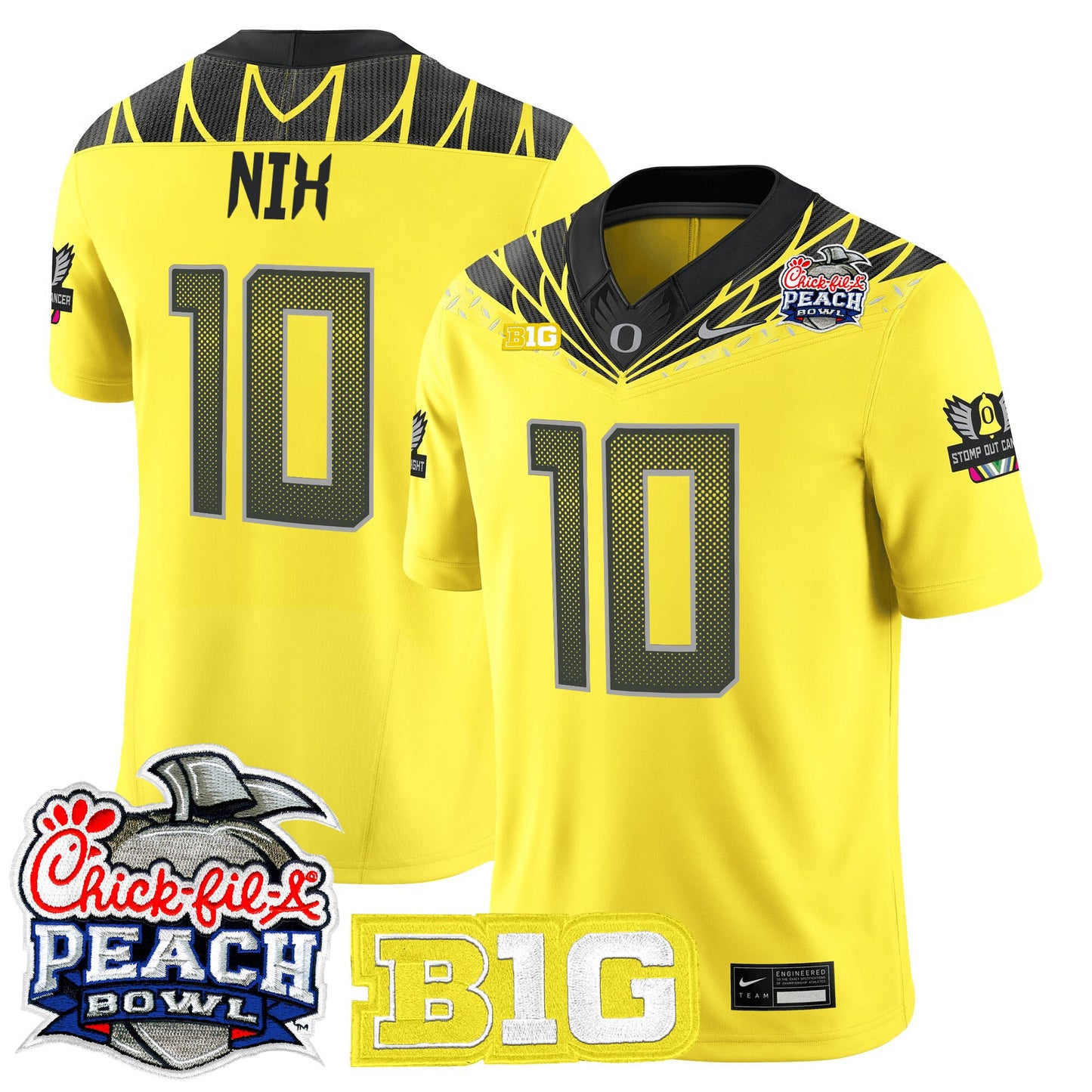 Men's Oregon Ducks 2026 Peach Bowl Vapor Limited Jersey - All Stitched