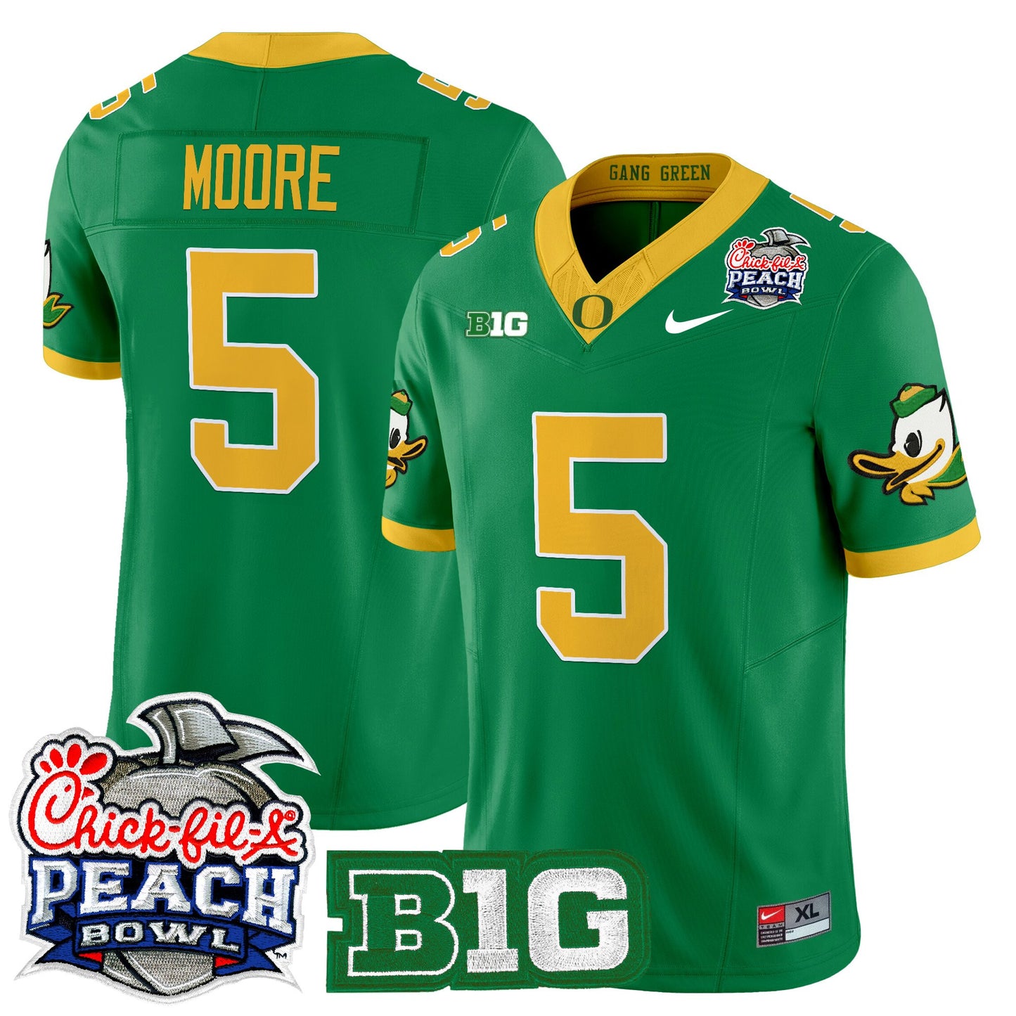 Men's Oregon Ducks 2026 Peach Bowl Vapor Limited Jersey - All Stitched