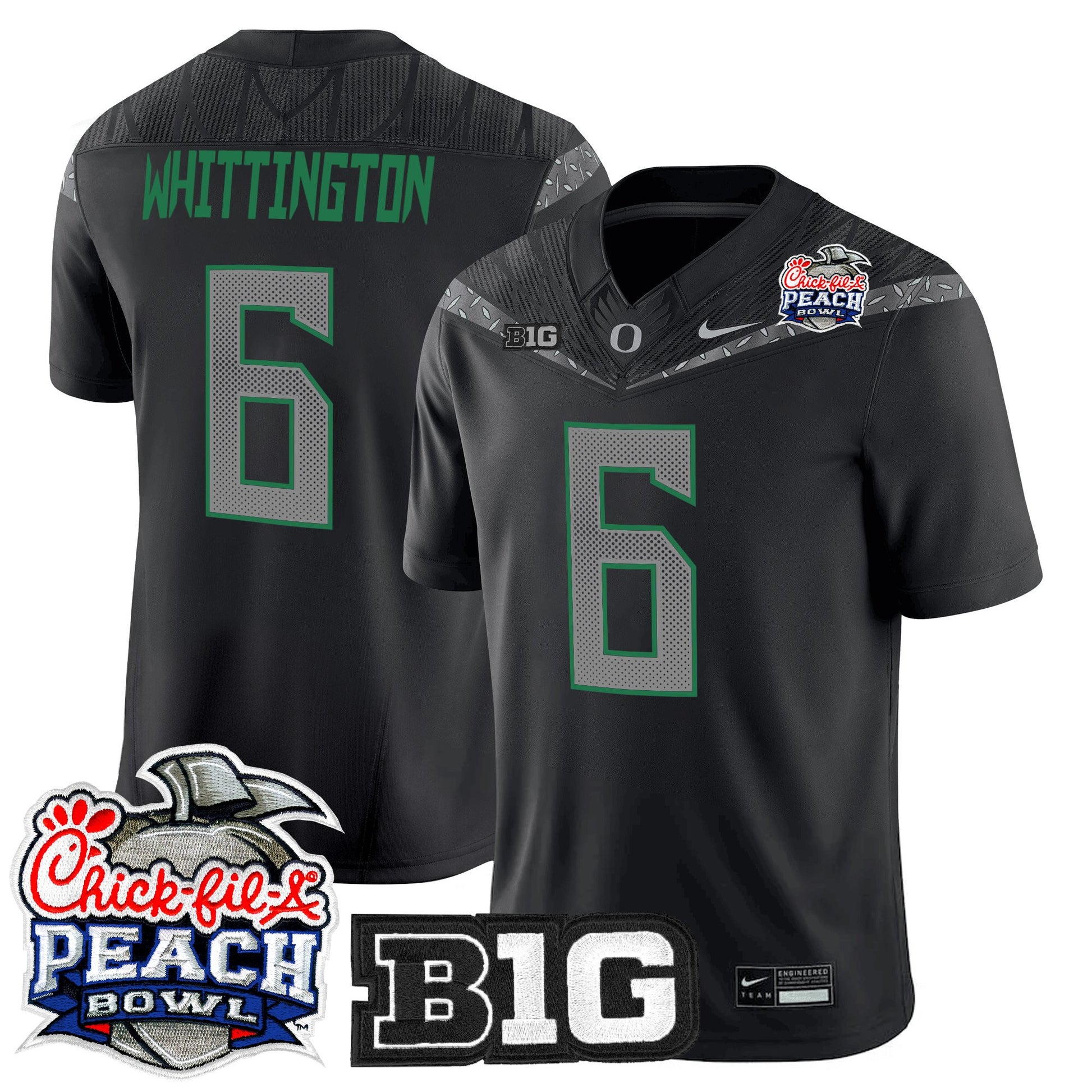 Men's Oregon Ducks 2026 Peach Bowl Vapor Limited Jersey - All Stitched