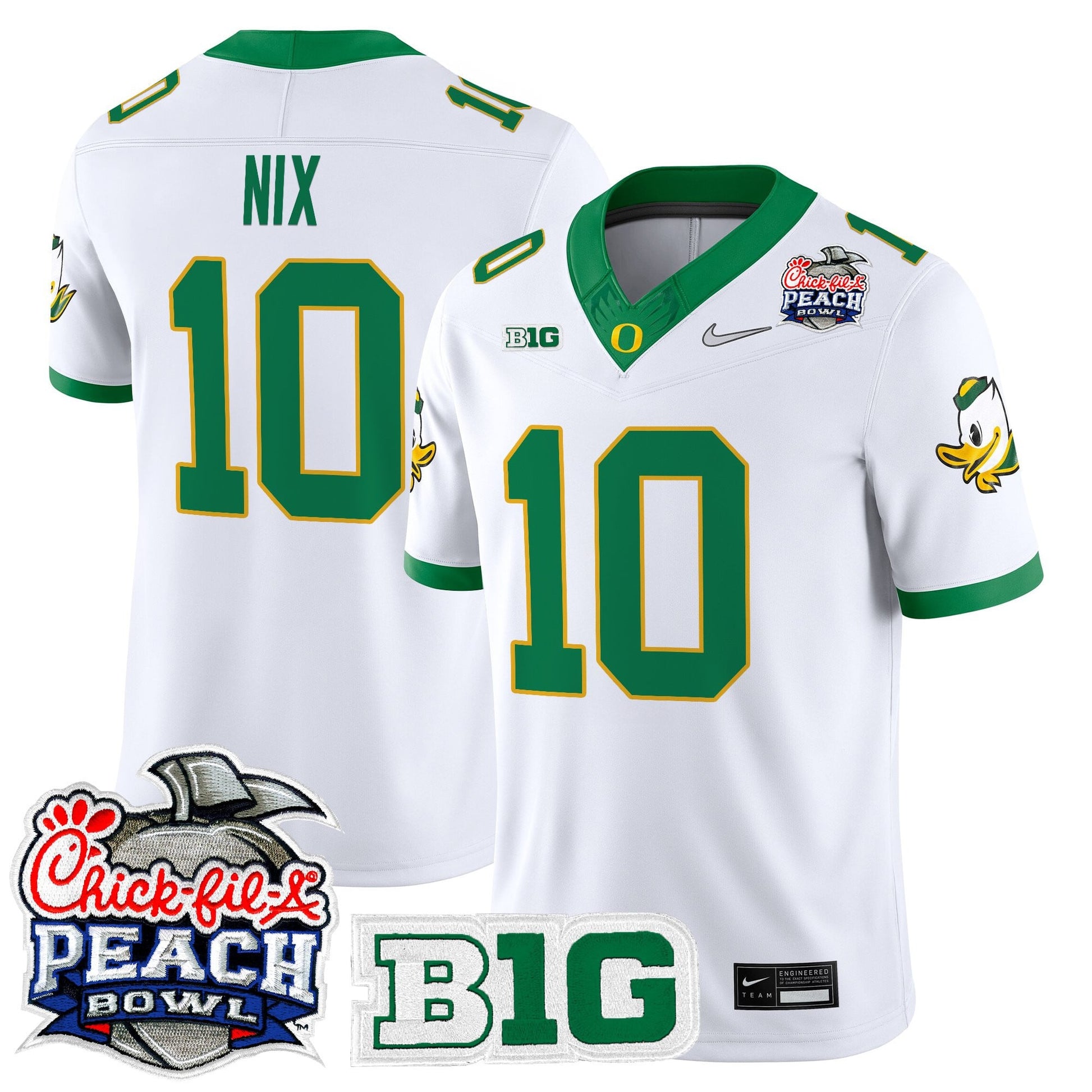 Men's Oregon Ducks 2026 Peach Bowl Vapor Limited Jersey - All Stitched
